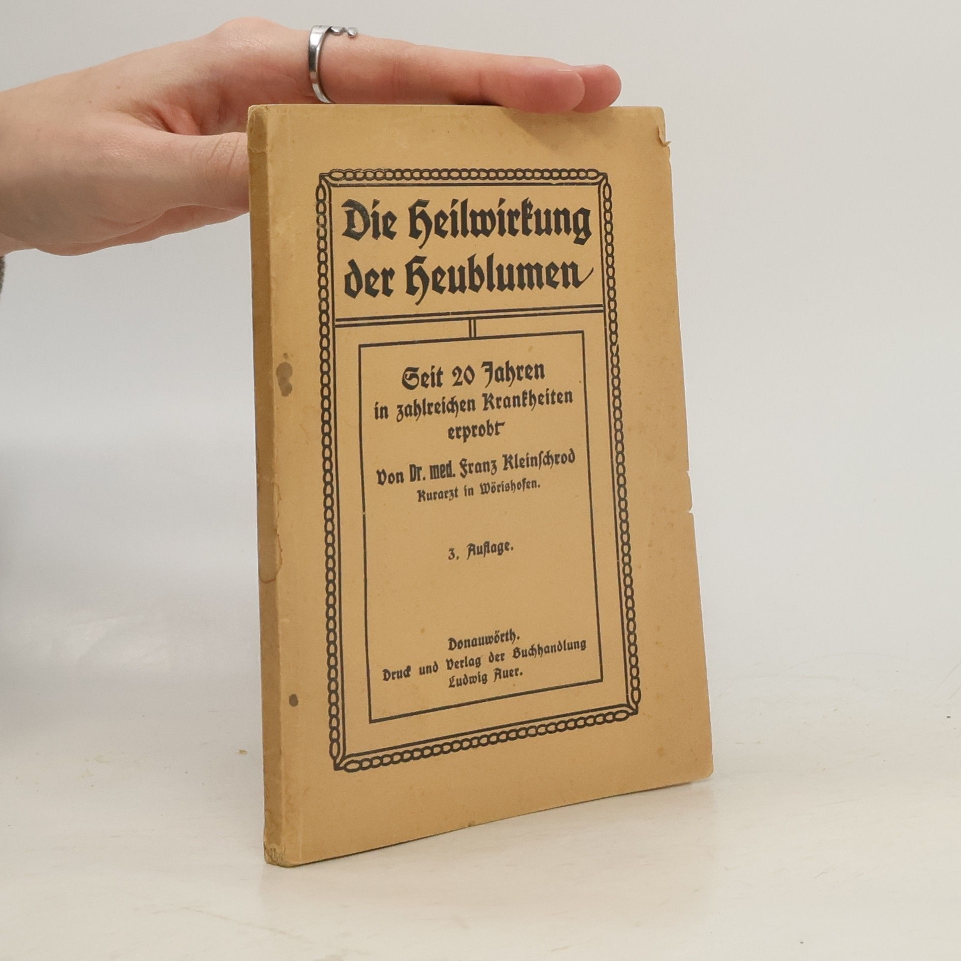 Franz Kleinschrod Die Heilwirkung oer Heublumen