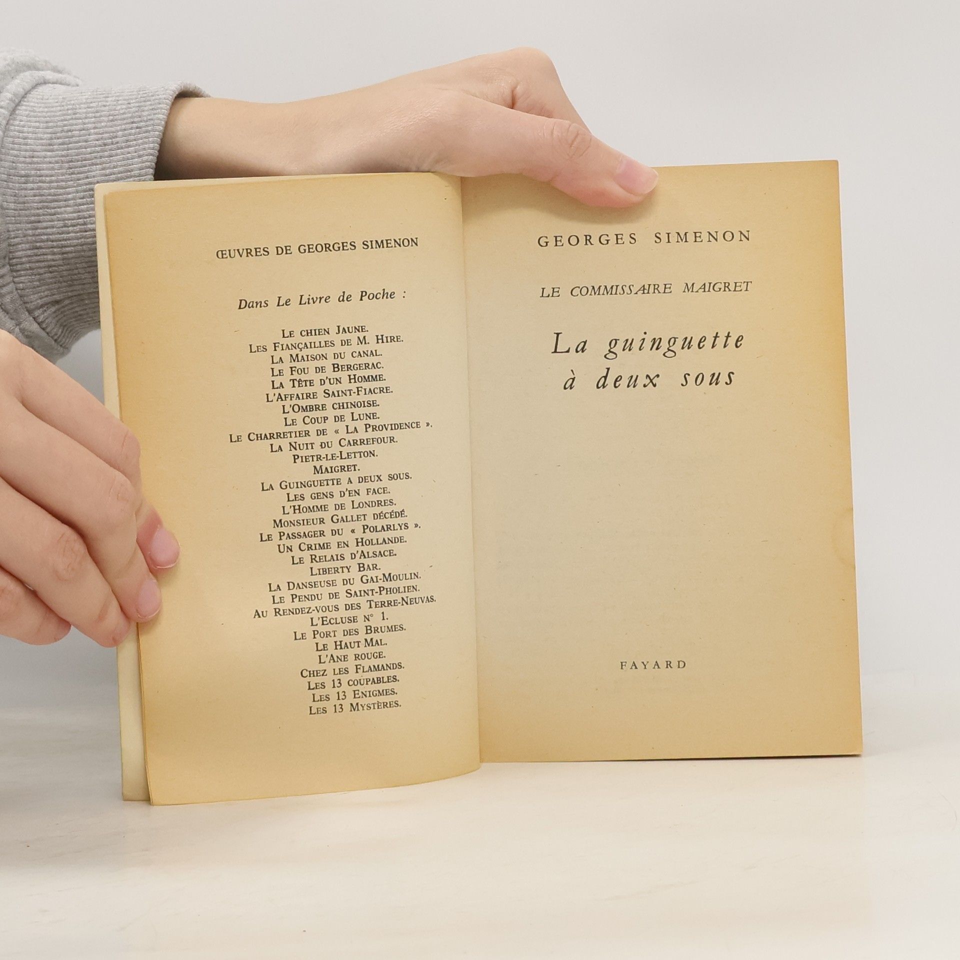 Georges Simenon La guinguette a deux sous