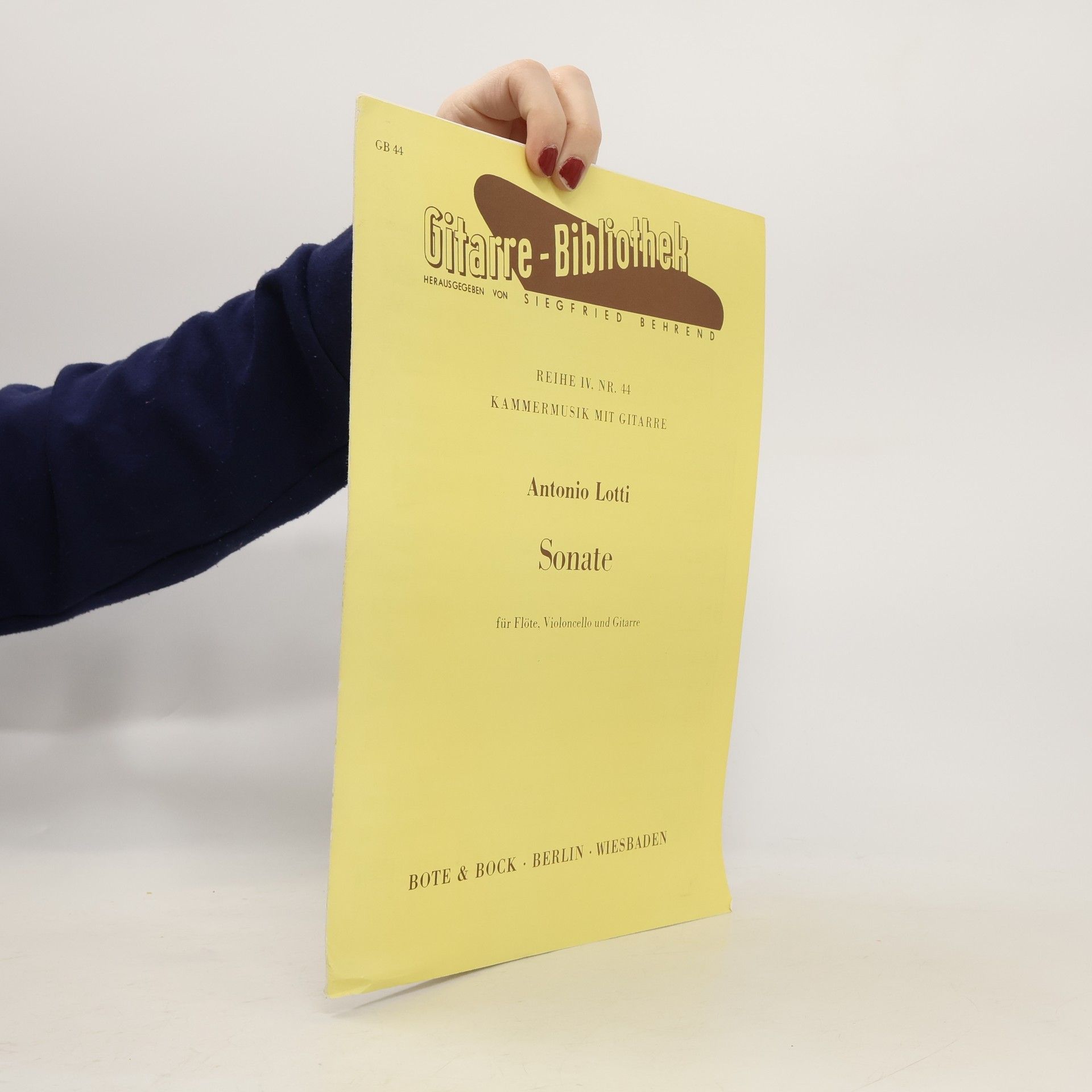Vito Antonio Lotti Reihe IV. 44. Kammermusik mit Gitarre. Sonate