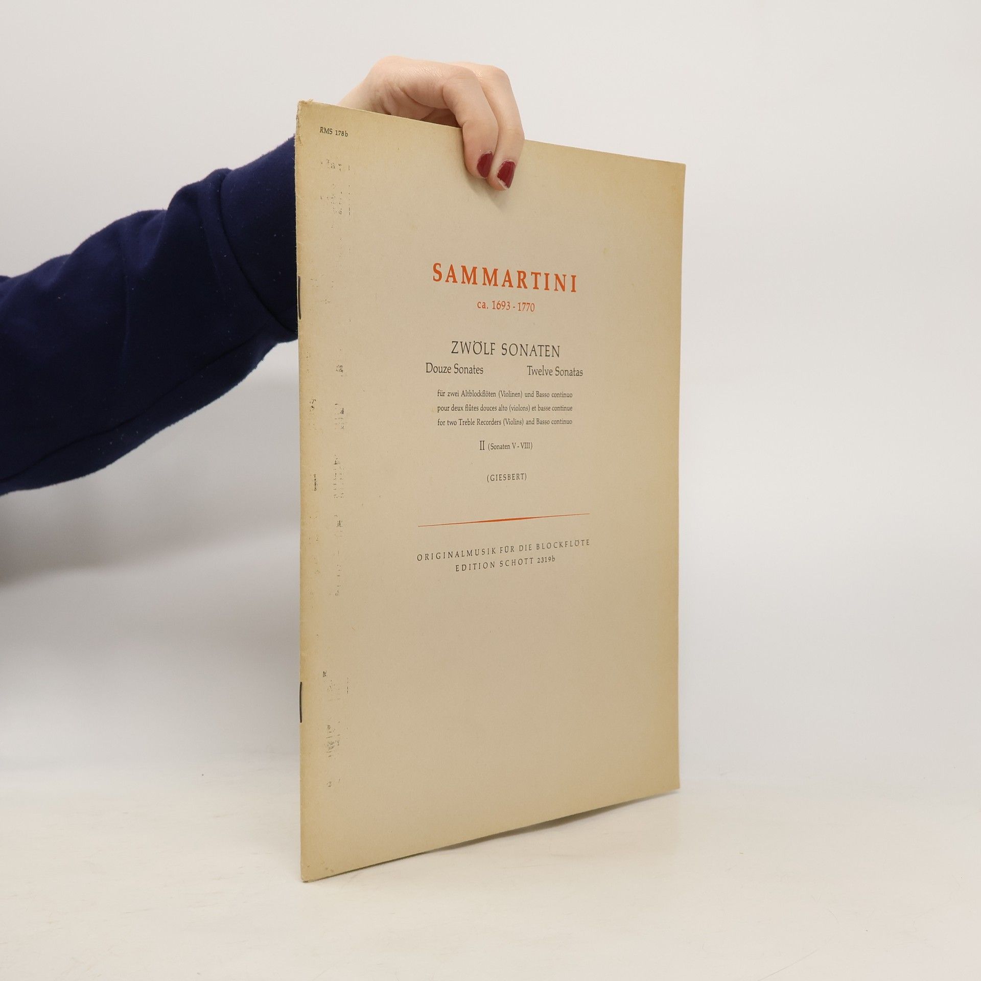 Tudy Sammartini Sammartini. Zwölf Sonaten