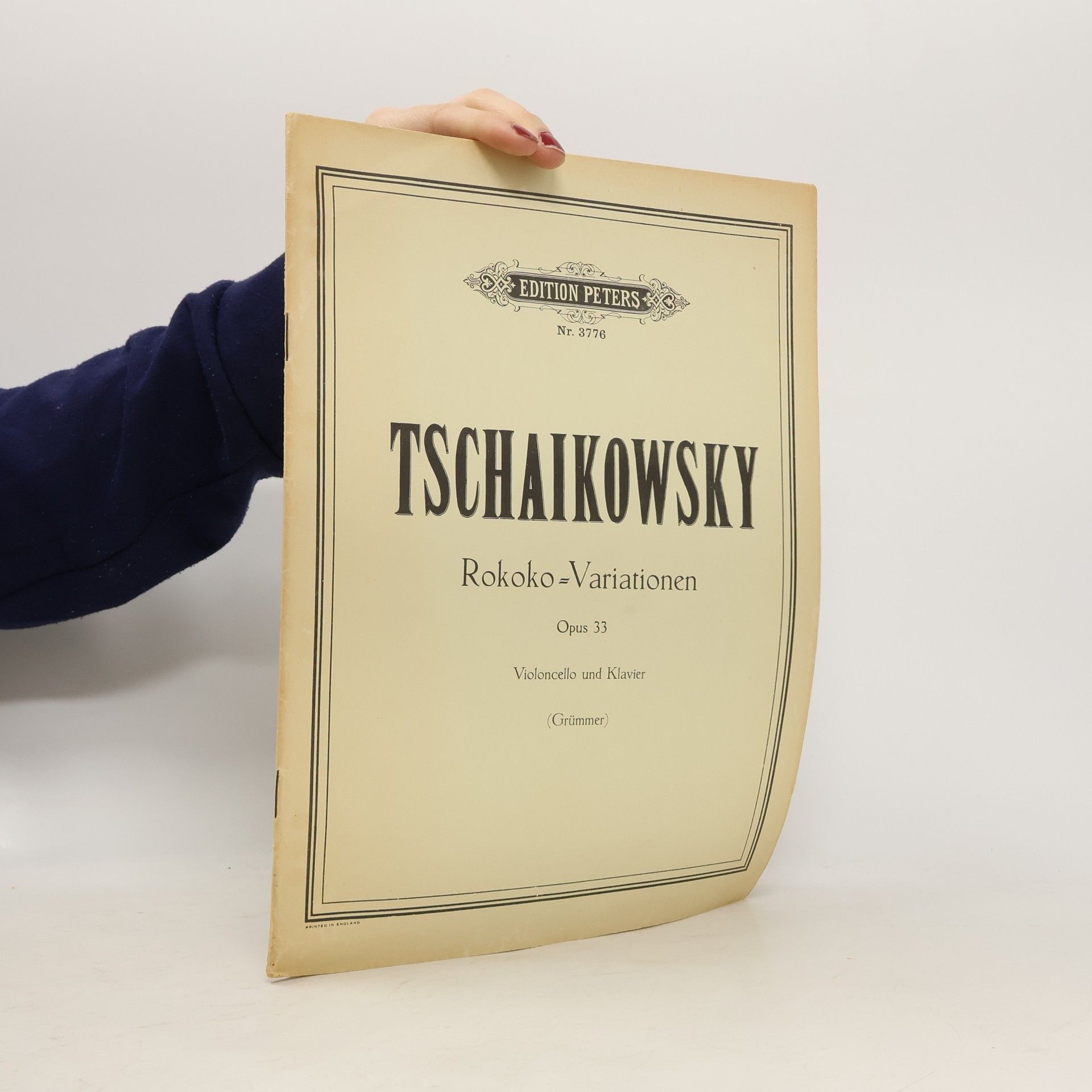 Peter I. Tschaikowski Rokoko = Variationen. Violoncello und Klavier