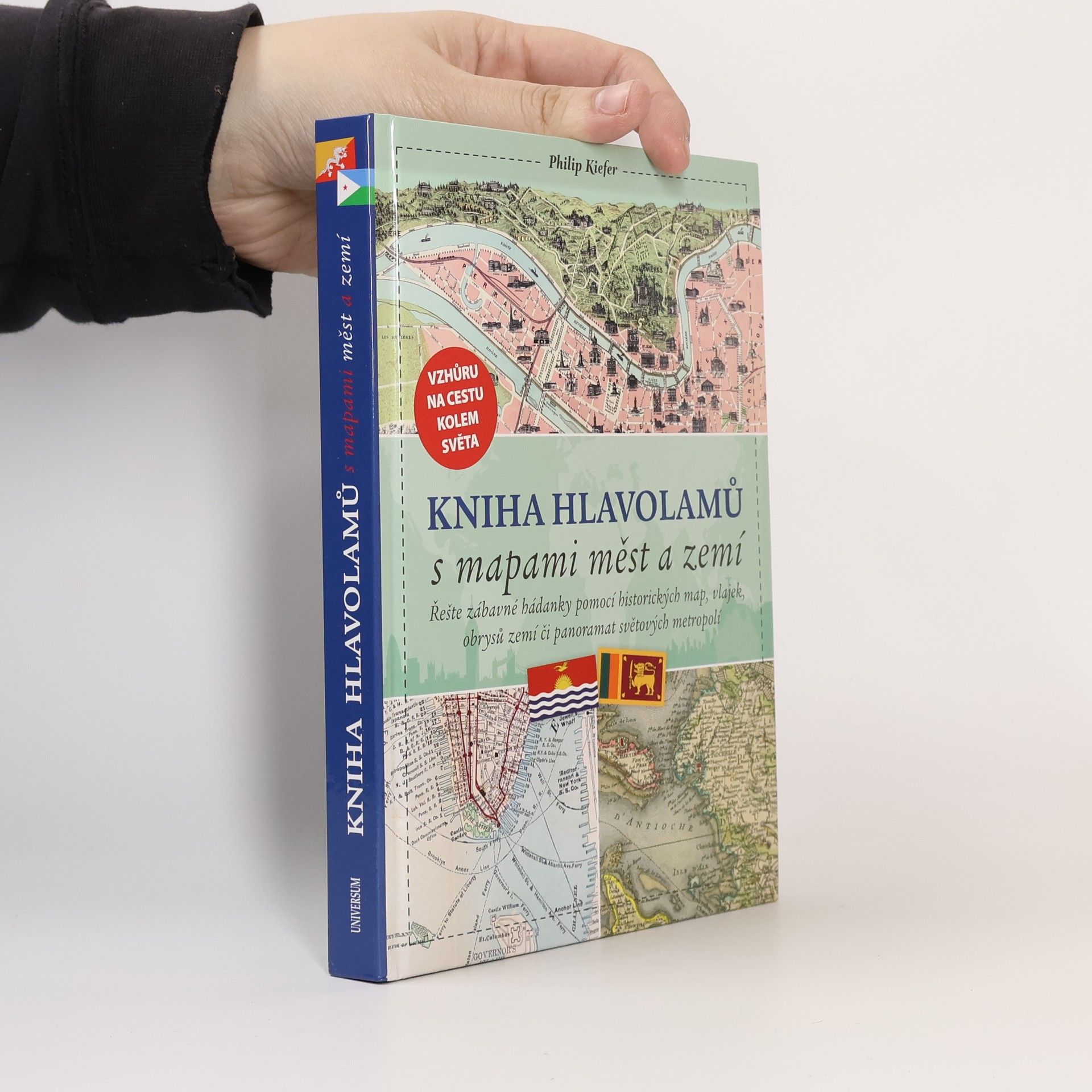 Philip Kiefer Kniha hlavolamů s mapami měst a zemí