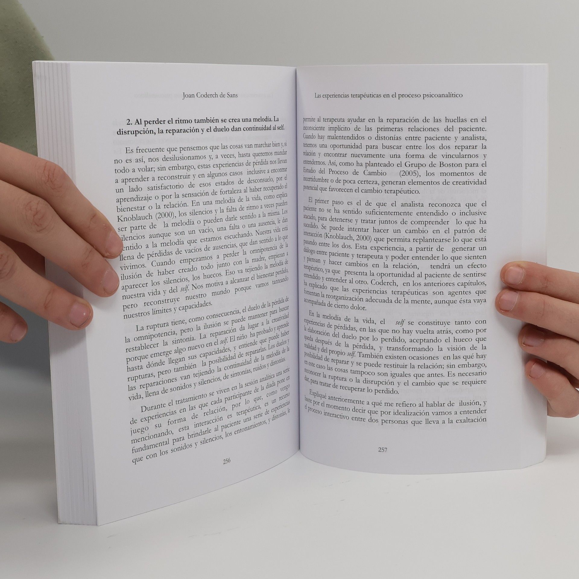 Joan Coderch de Sans Pensamiento Relacional - 19: Las experiencias terapéuticas en el proceso psicoanalítico