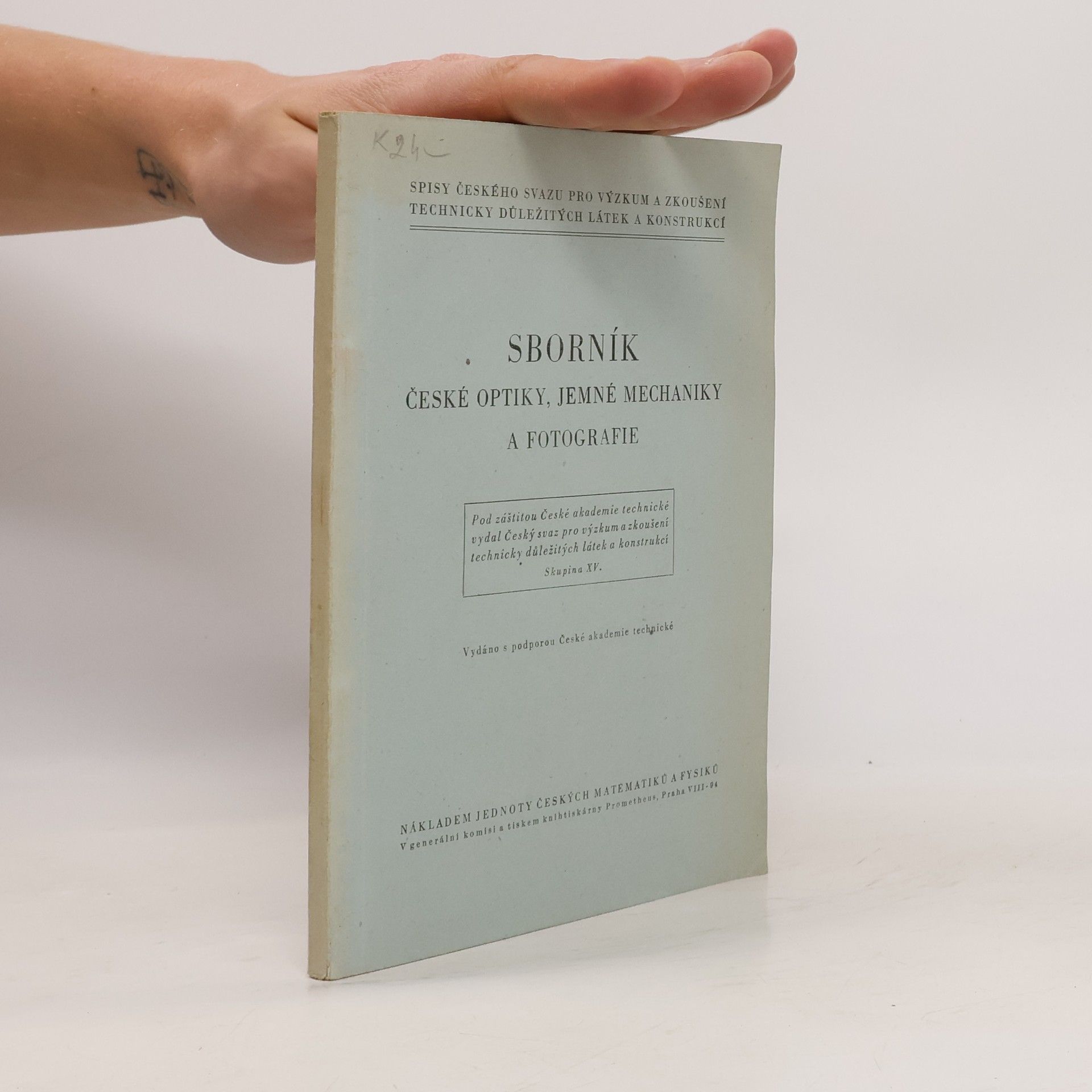 Kolektiv autorů Sborník české optiky, jemné mechaniky a fotografie