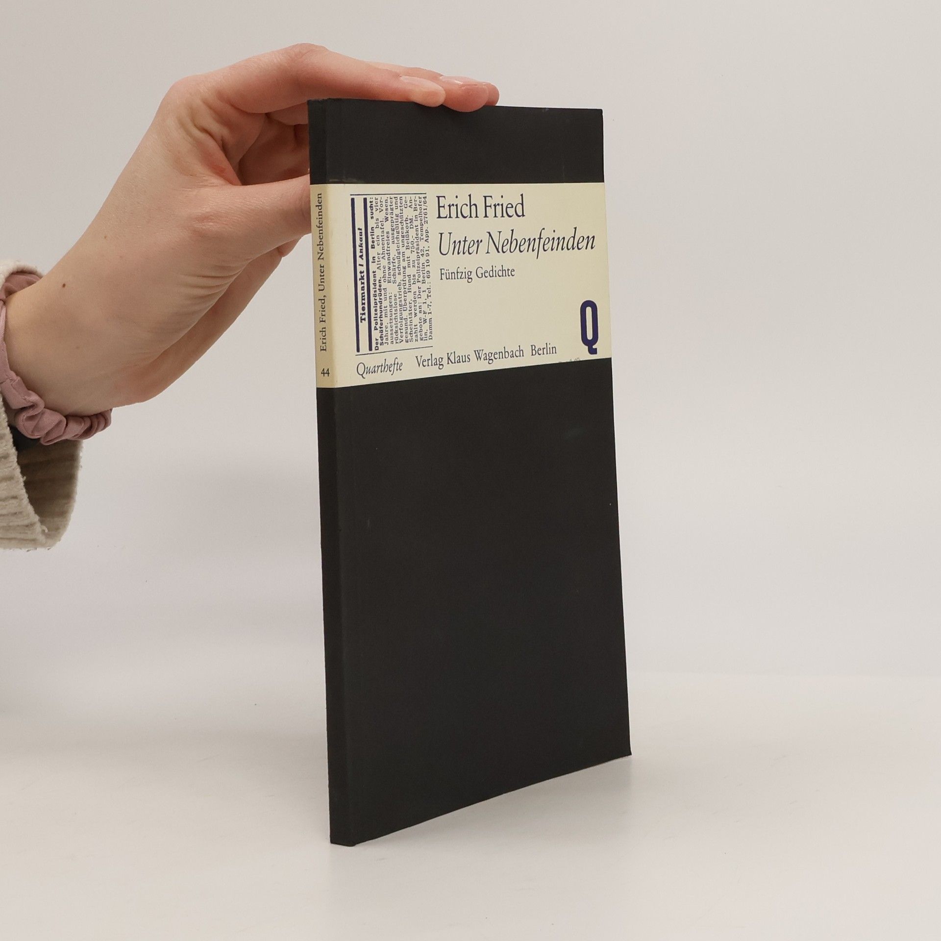 Erich Fried Unter Nebenfeinden