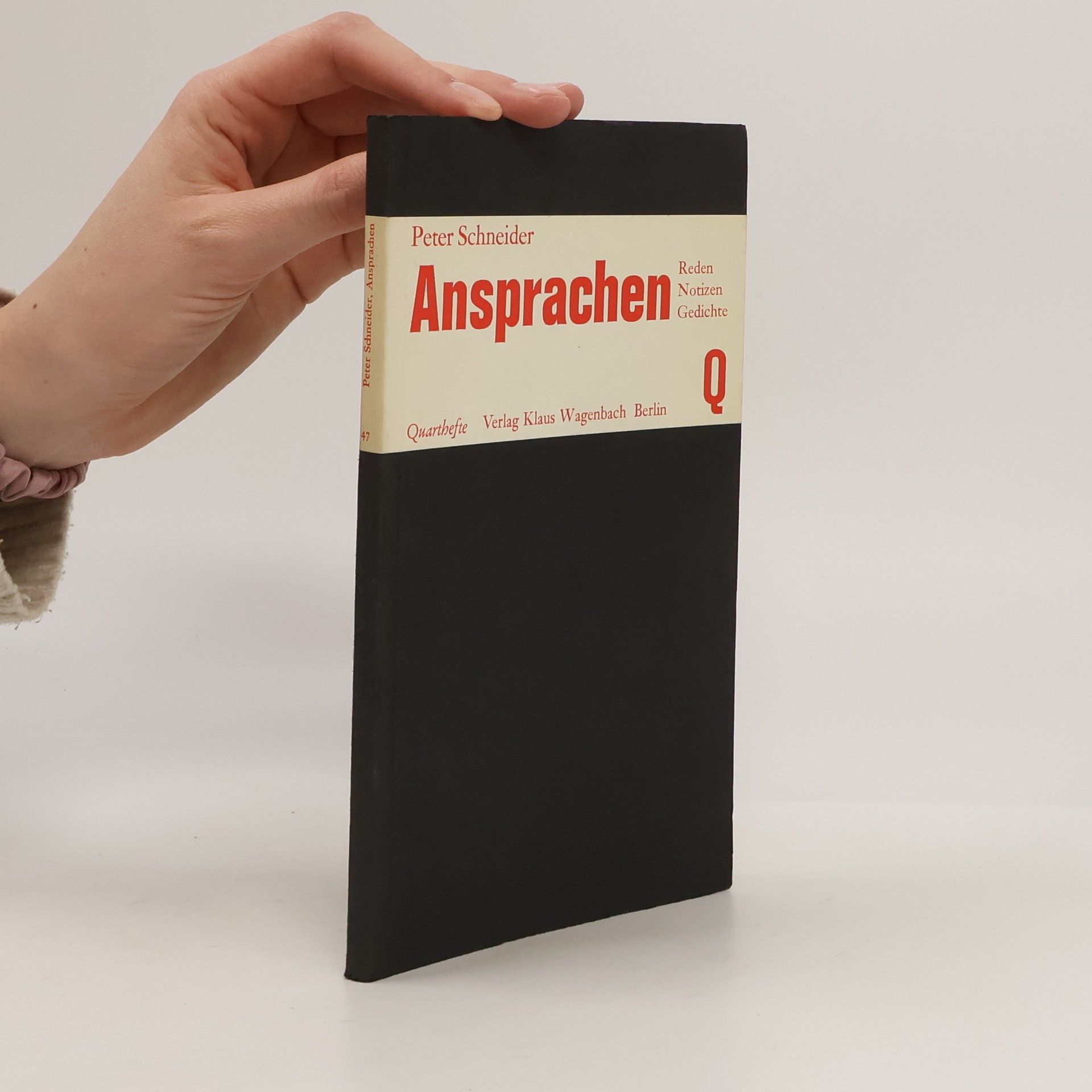 Peter Schneider Ansprachen. Reden, Notizen, Gedichte