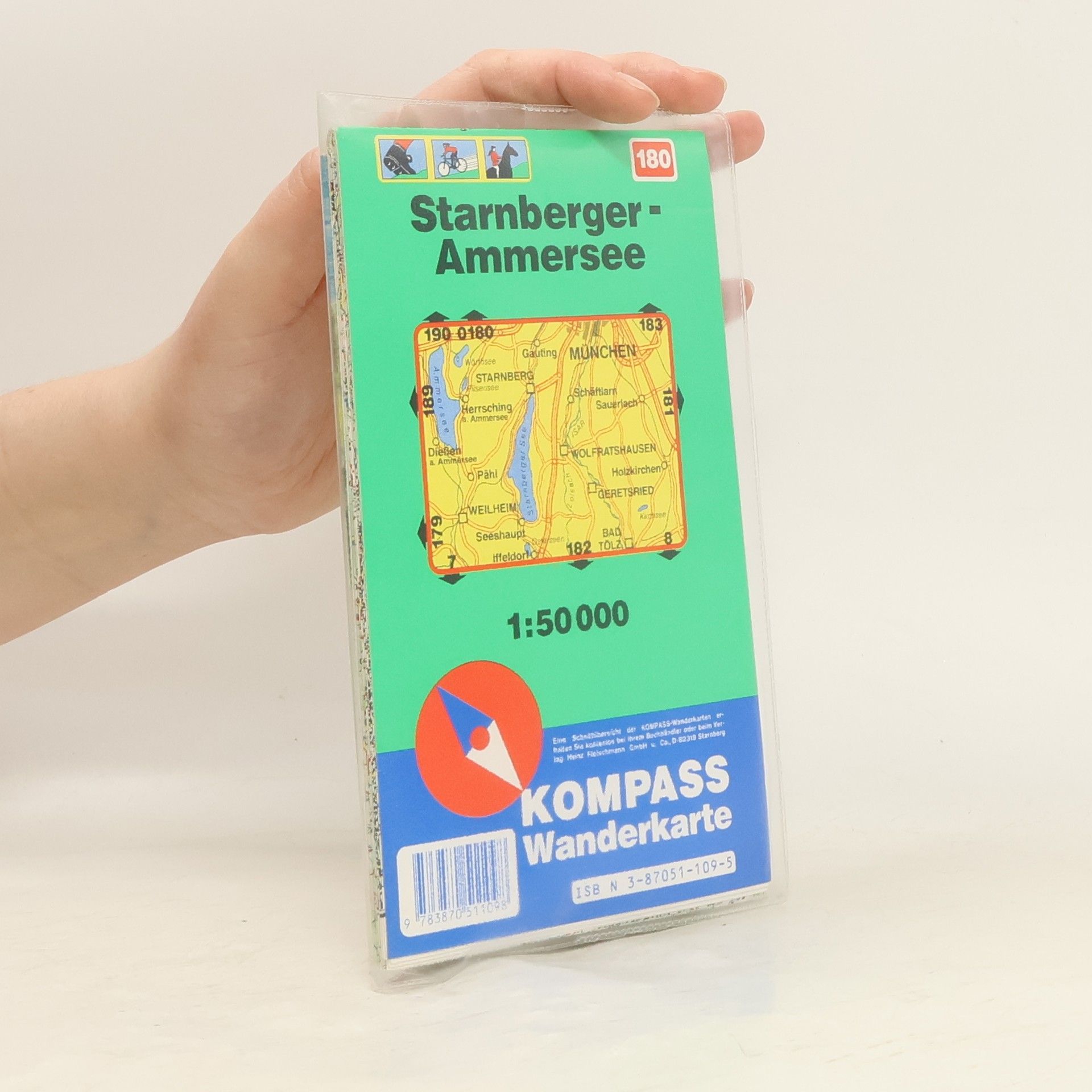 AA.VV. KOMPASS Wanderkarte - 180: Starnberger - Ammersee