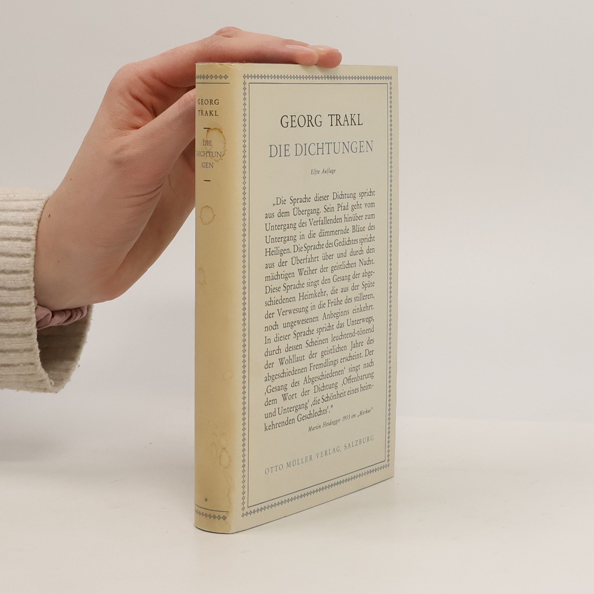 Georg Trakl Die Dichtungen