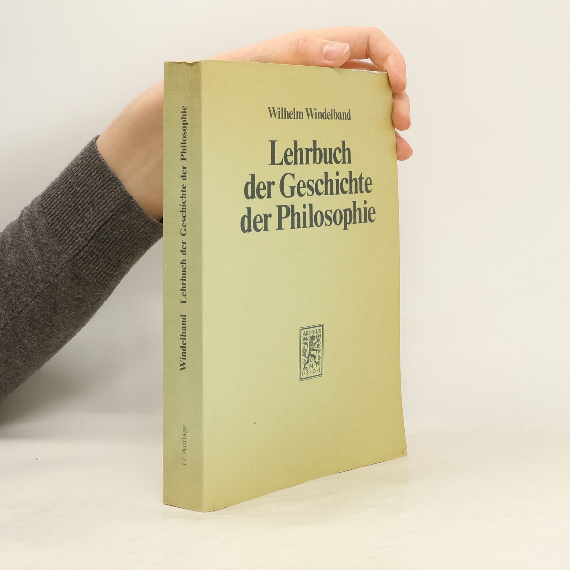 Wilhelm Windelband Lehrbuch der Geschichte der Philosophie