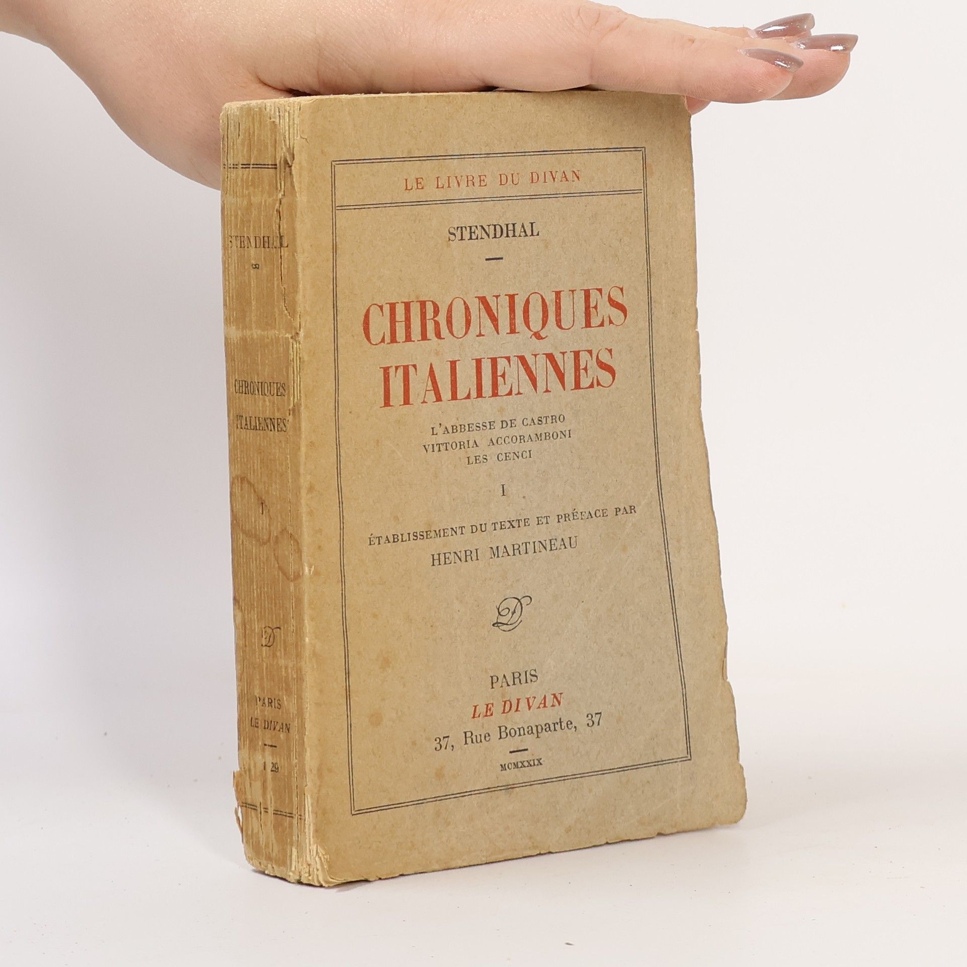 Stendhal Chroniques italiennes 1