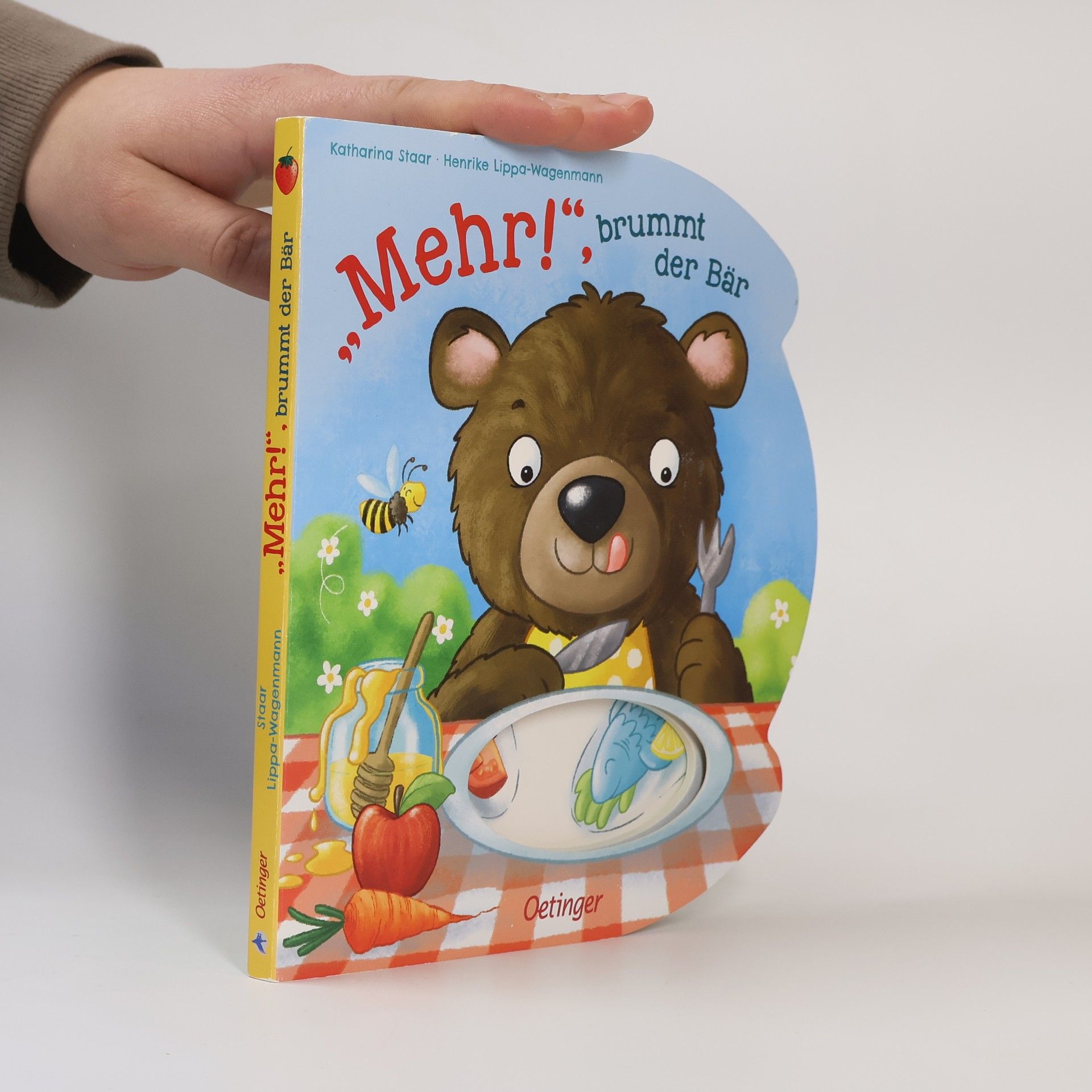 "Mehr!", brummt der Bär. Interaktives Mitmachbuch mit Drehrad zum Füttern