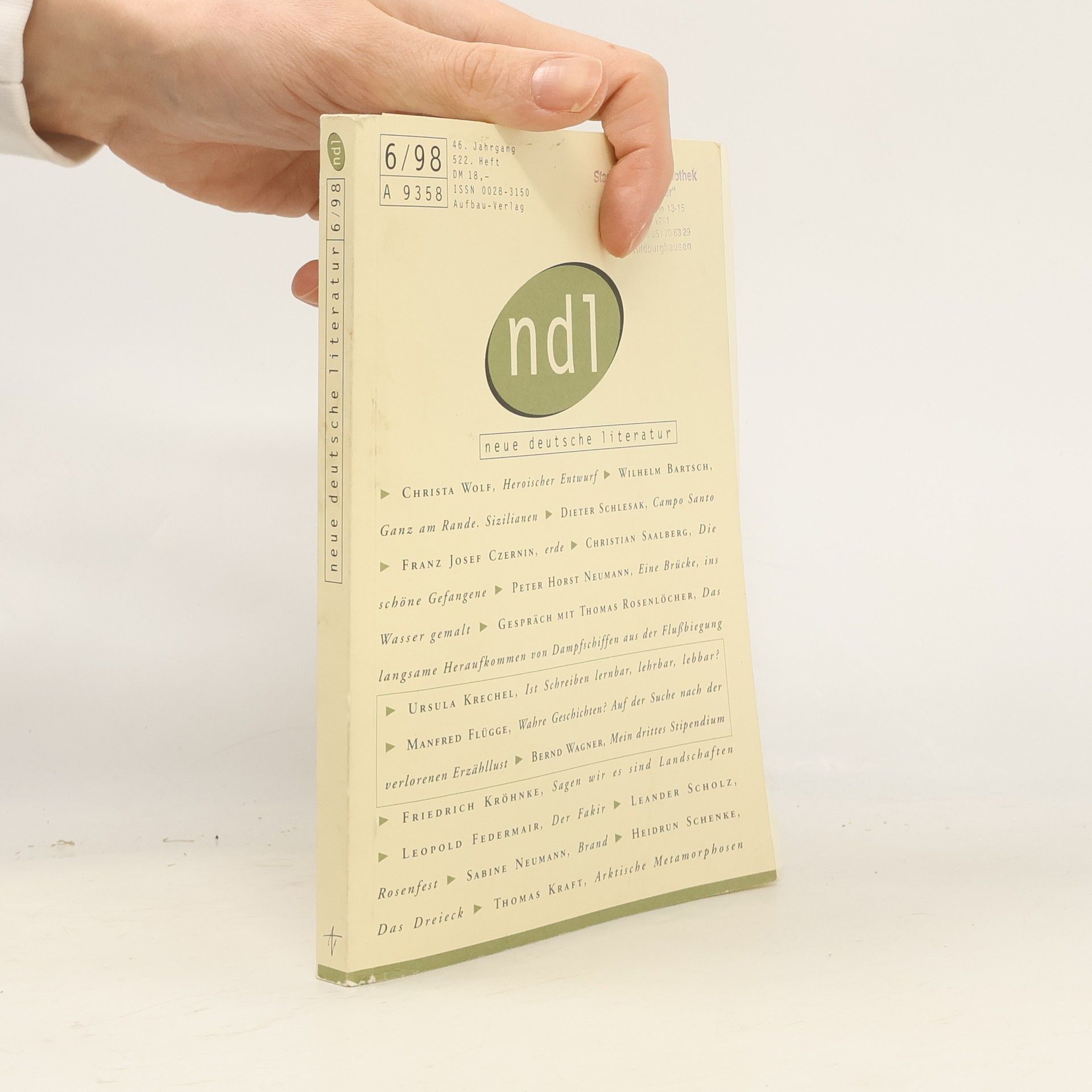 Autorenkollektiv Neue Deutsche Literatur 6