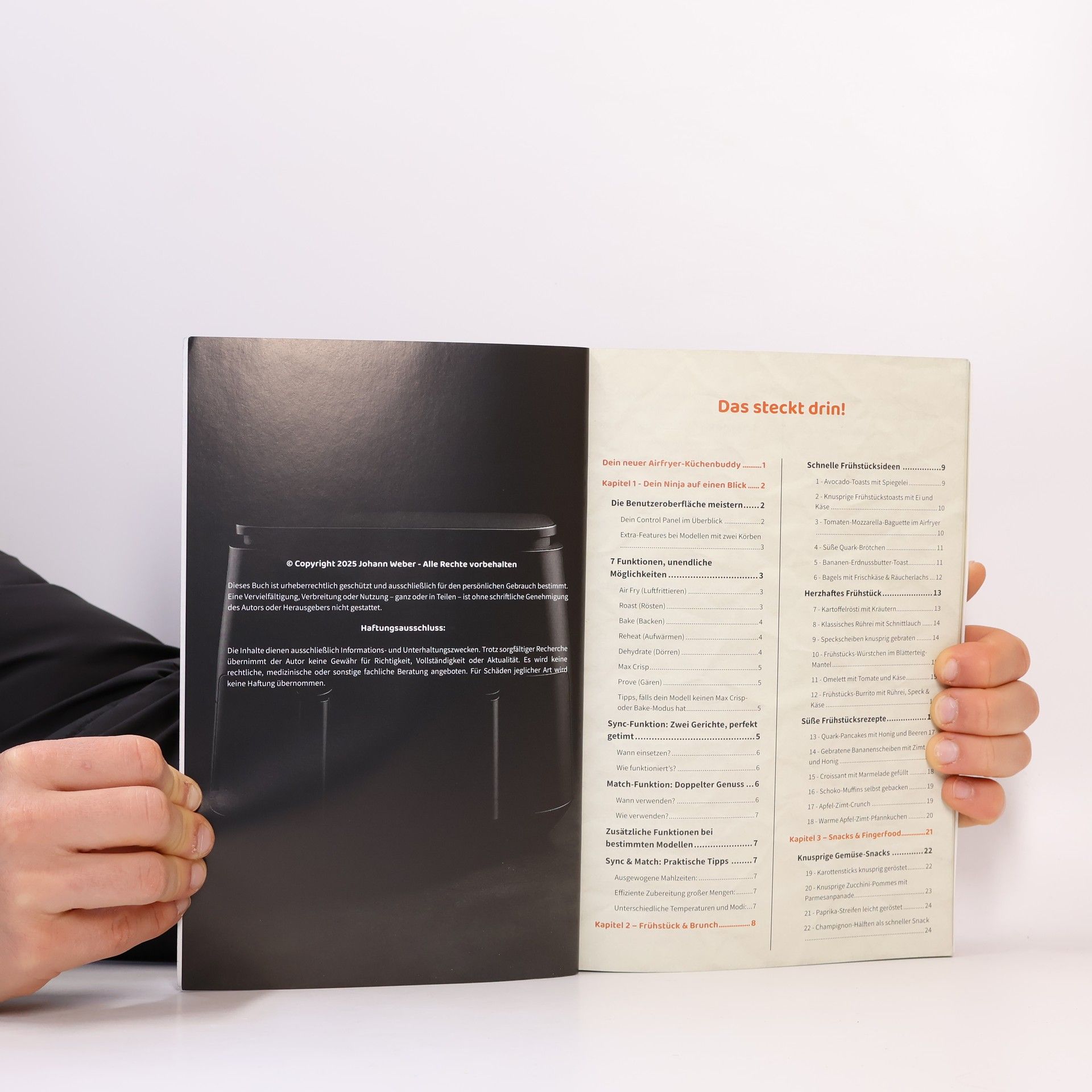 Johann Weber All-in-one Ninha. Heißluftfritteuse Rezeptbuch