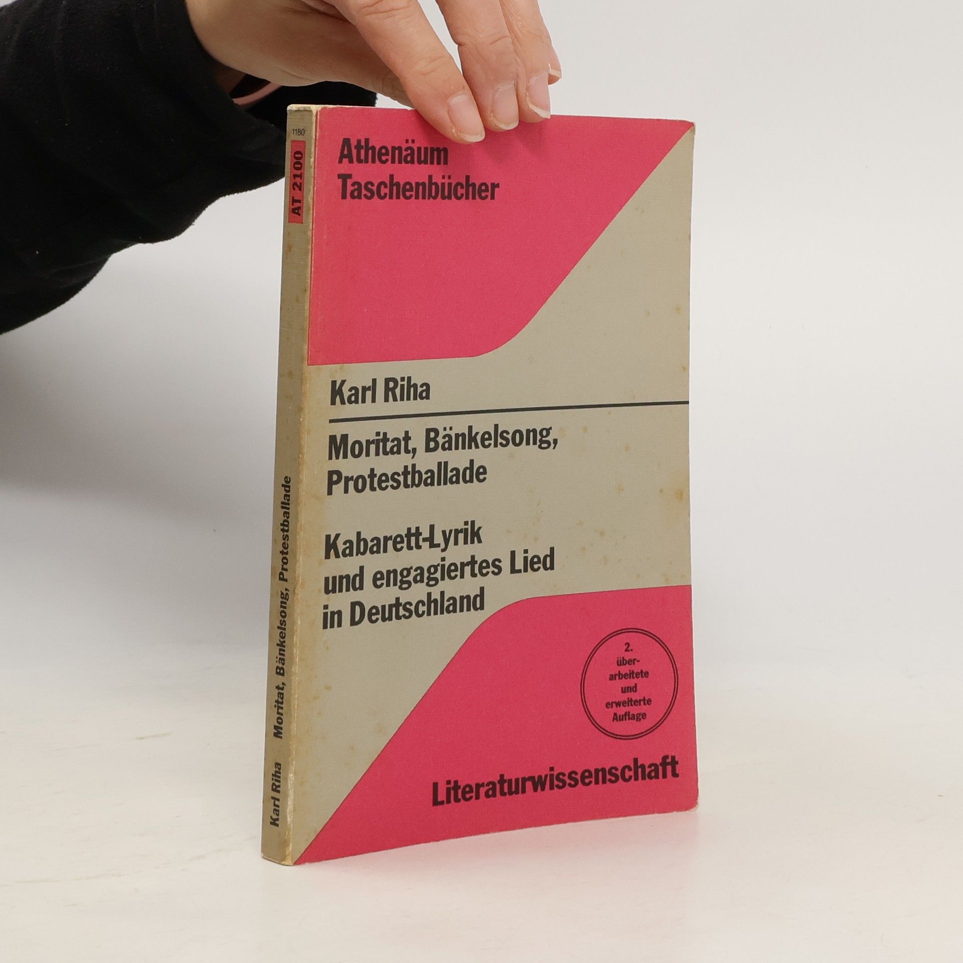 Karl Riha Athenäum Taschenbücher: Moritat, Bänkelsong, Protestballade