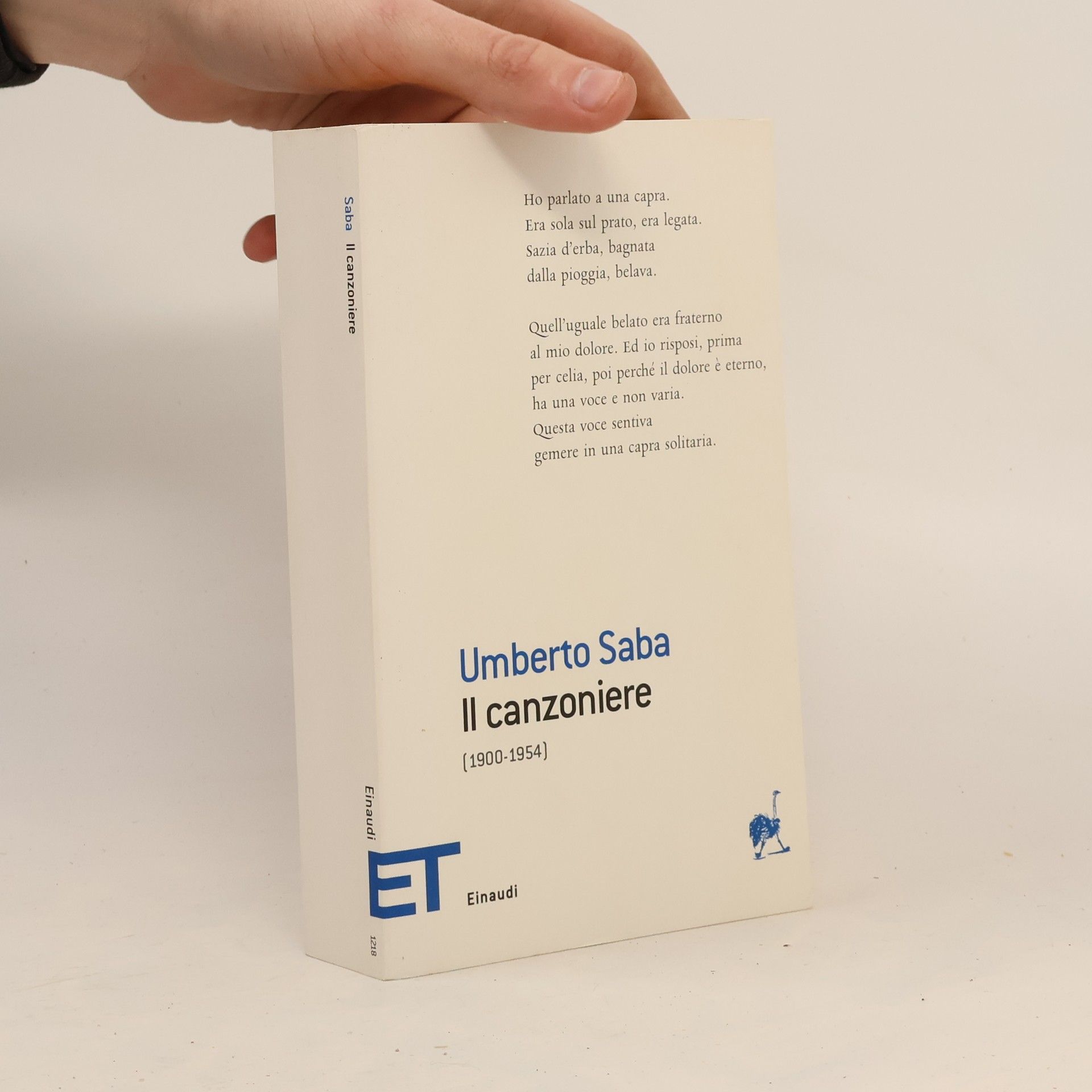 Umberto Saba Il canzoniere (1900-1954)