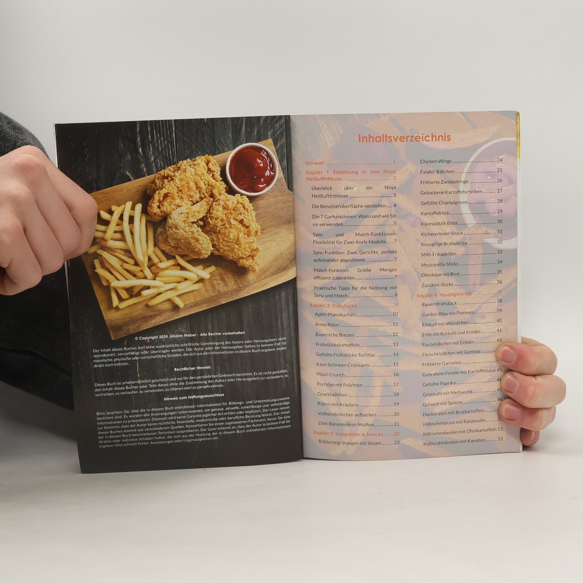 Johann Weber Ninja XXL Heißluftfritteuse Rezeptbuch