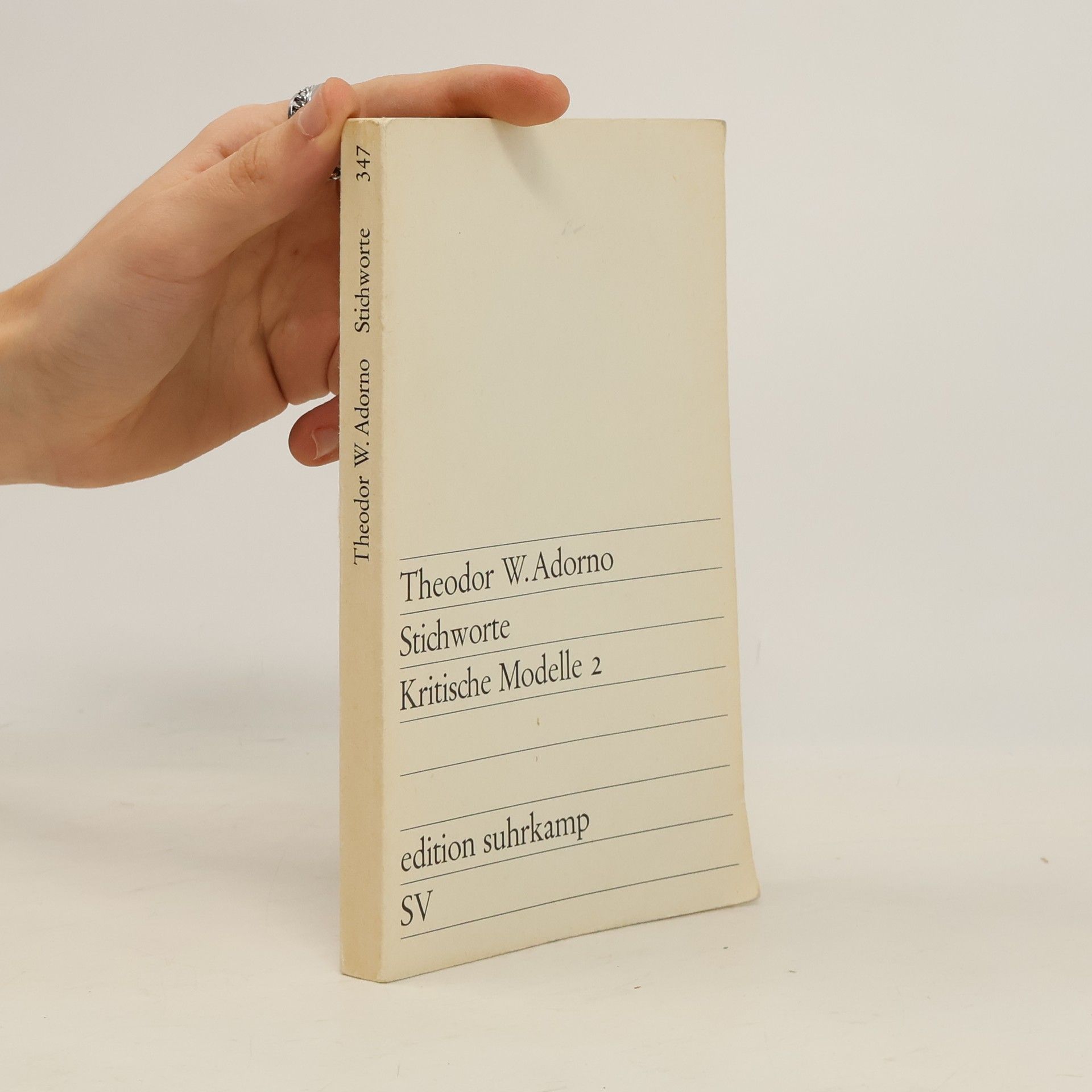 Theodor W. Adorno Stichworte. Kritische Modelle 2