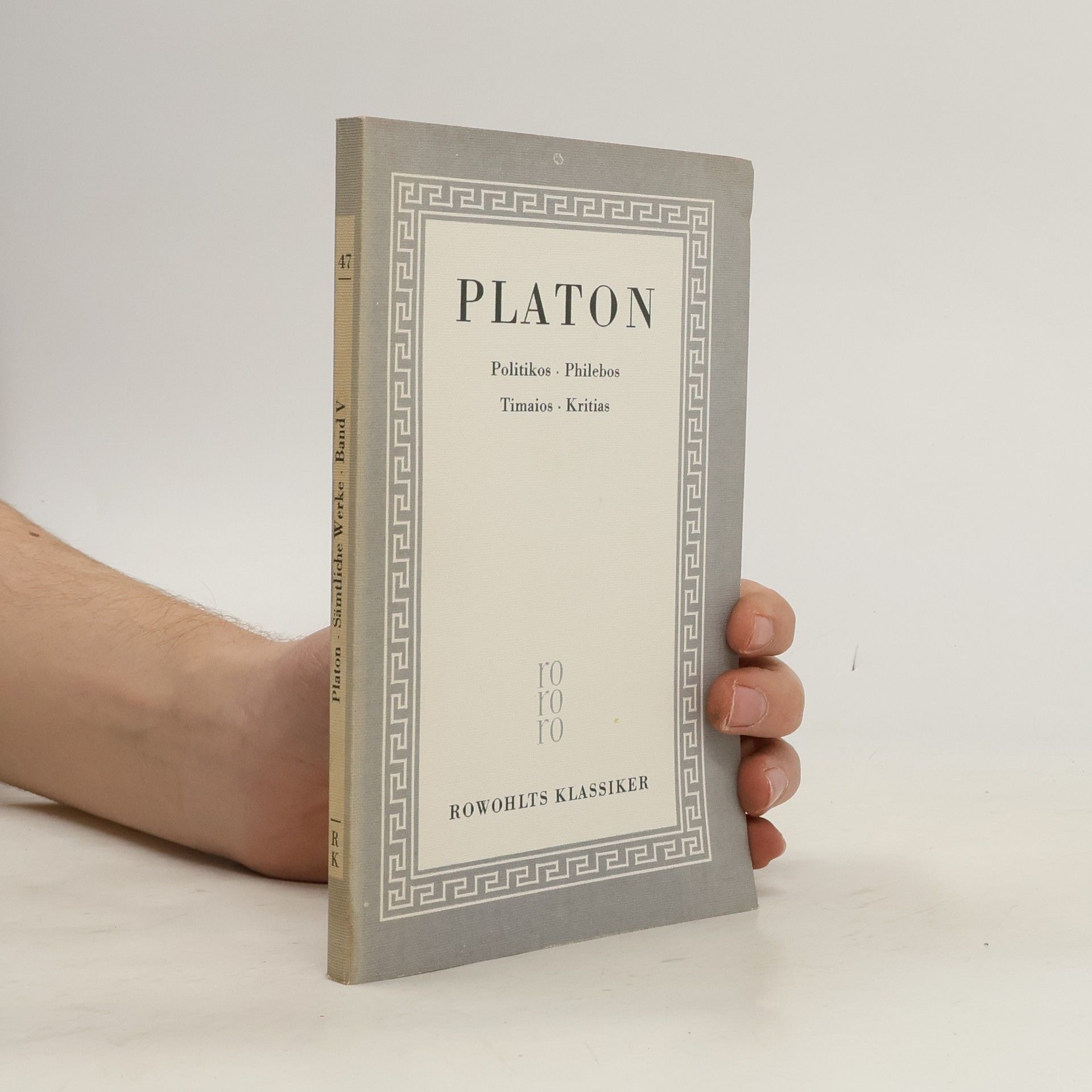 Platón Sämtliche Werke. Band V