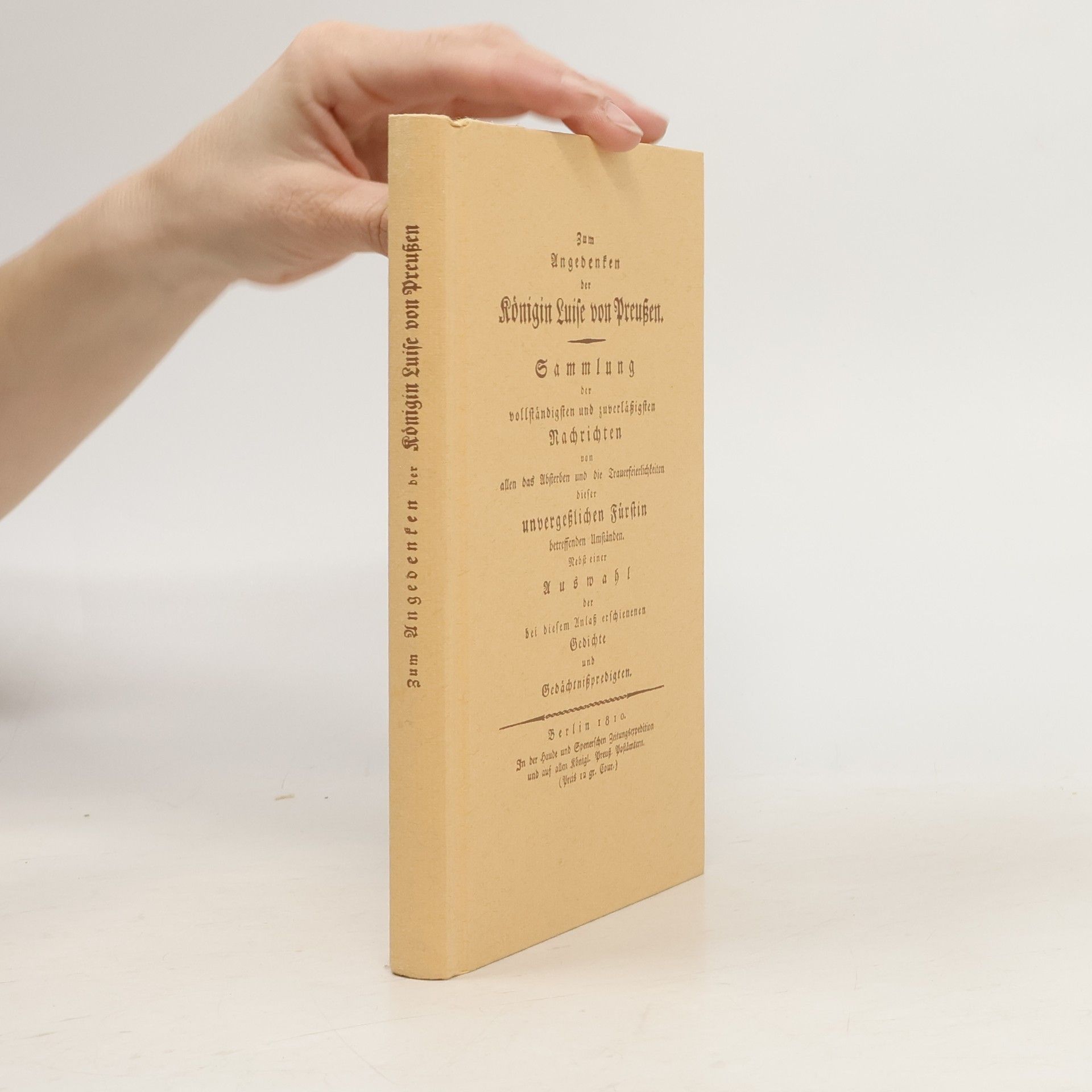 Autorenkollektiv Zum Angedenken der Königin Luise von Preussen