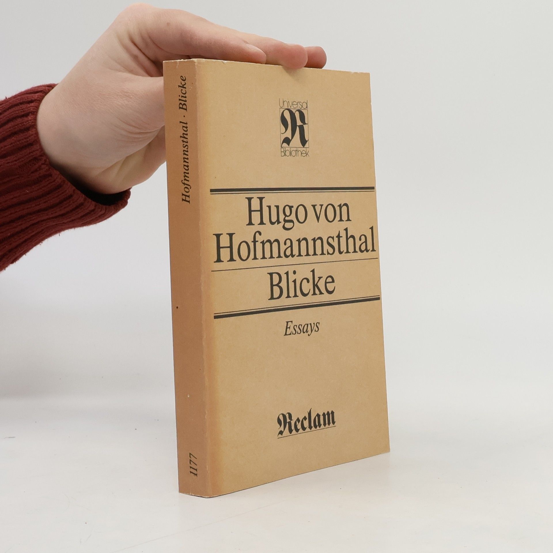 Hugo von Hofmannsthal Blicke Essays