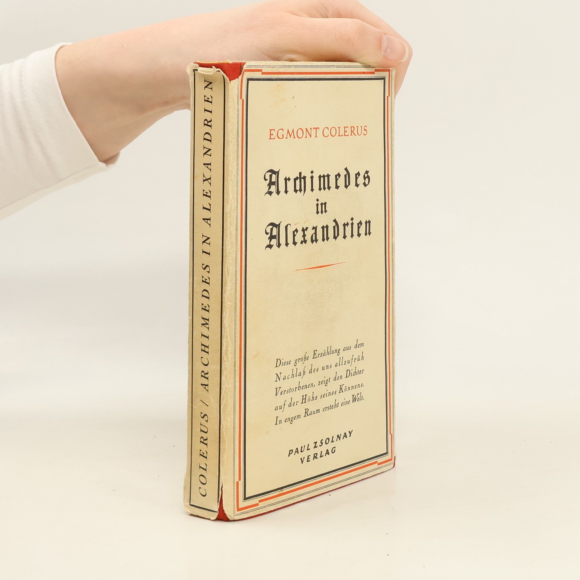 Egmont Colerus von Geldern Archimedes in Alexandrien