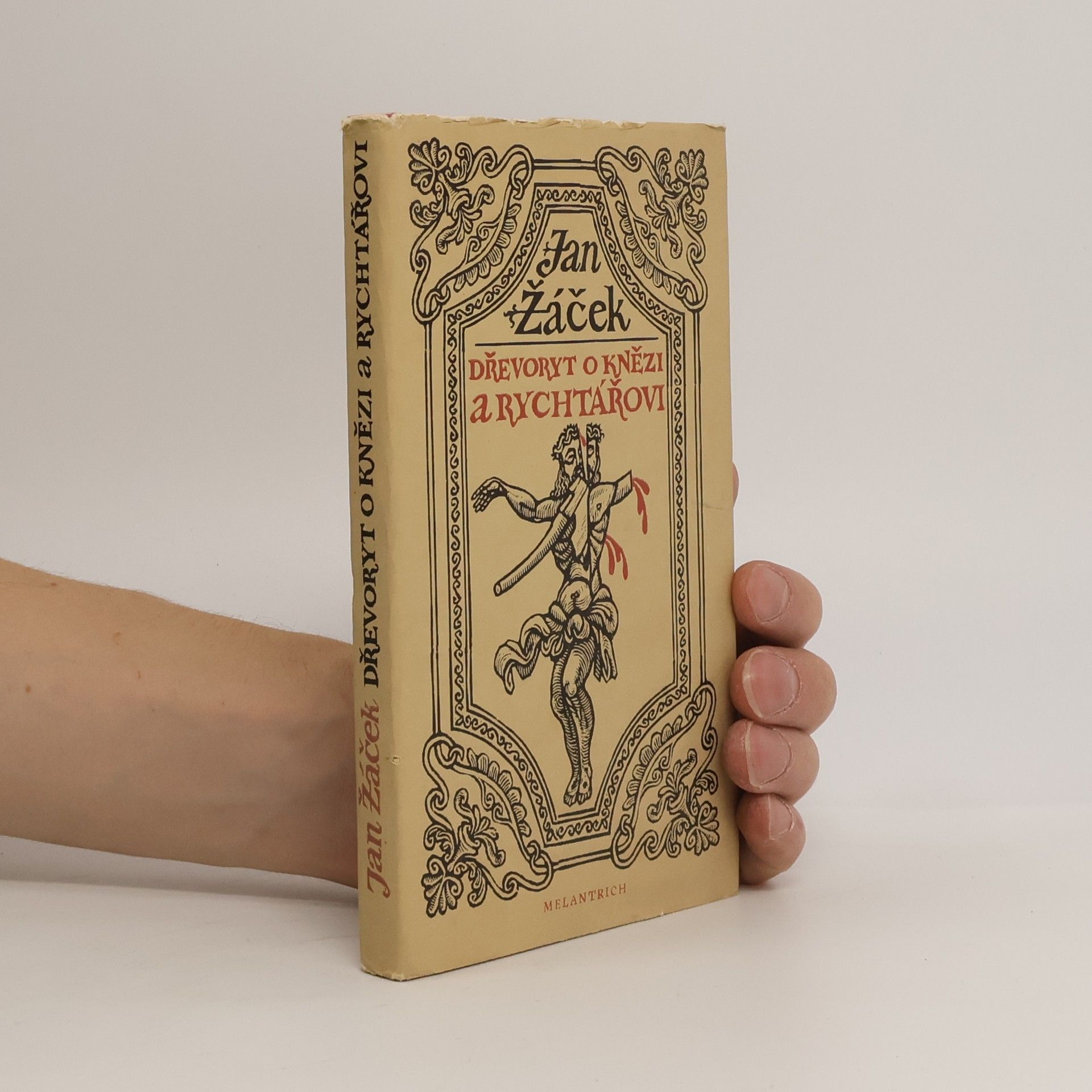 Jan Žáček Dřevoryt o knězi a rychtářovi