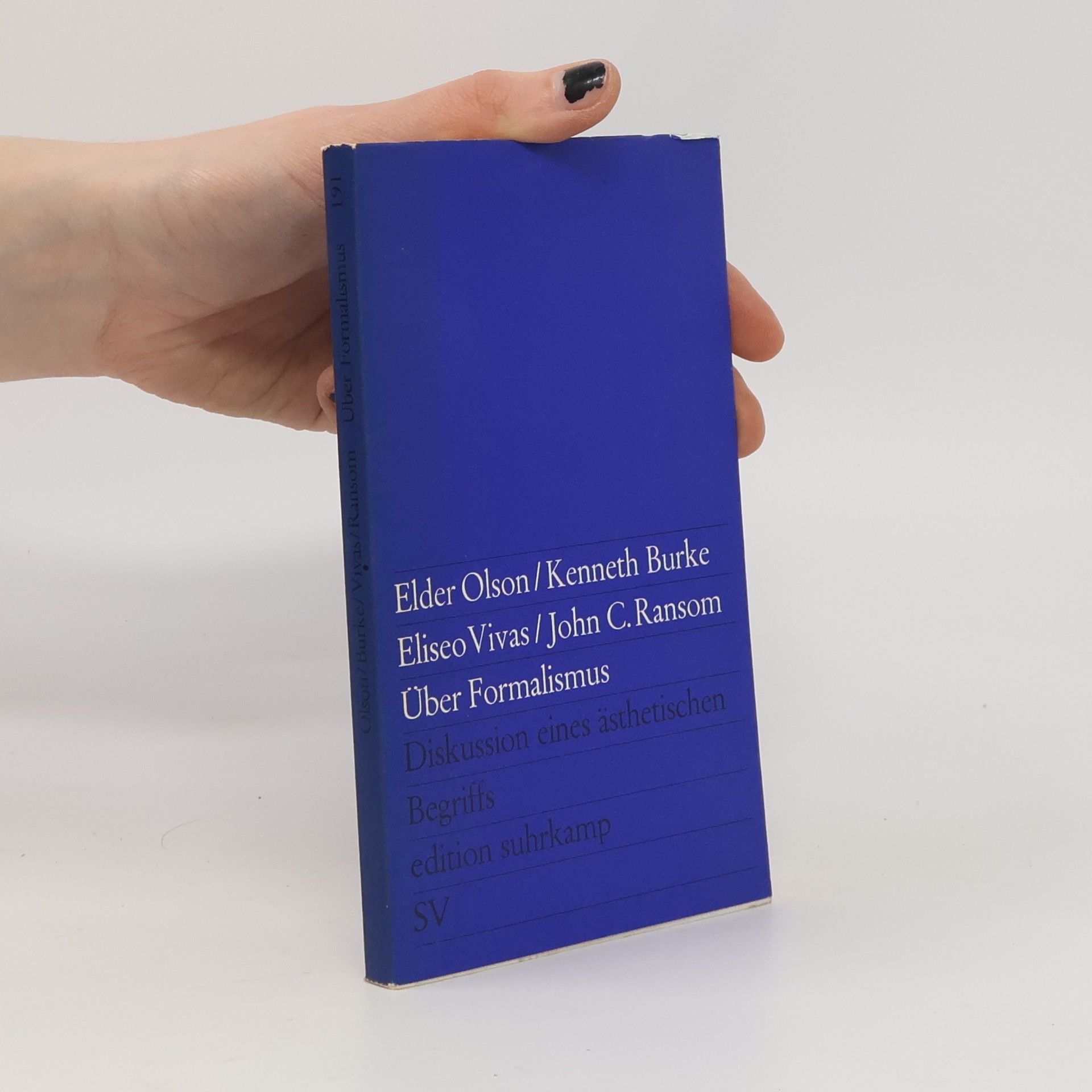 Elder Olson Über Formalismus Diskussion eines ästhetischen Begriffs