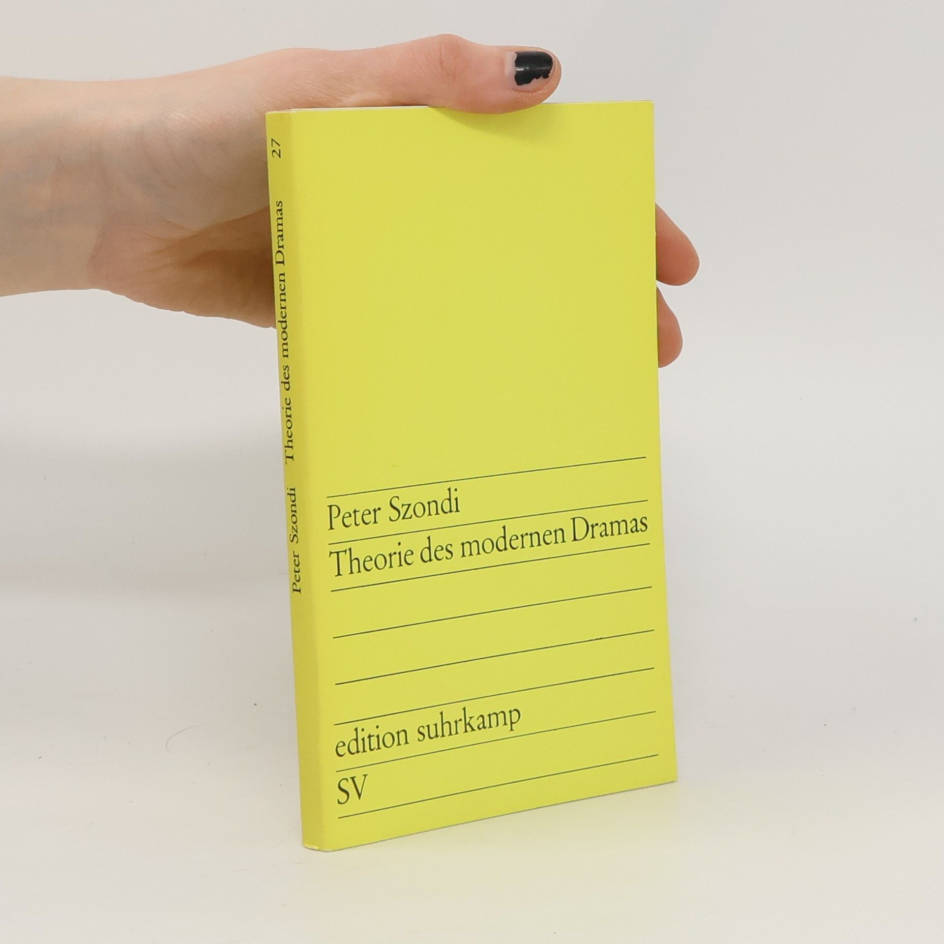 Peter Szondi Theorie des modernen Dramas