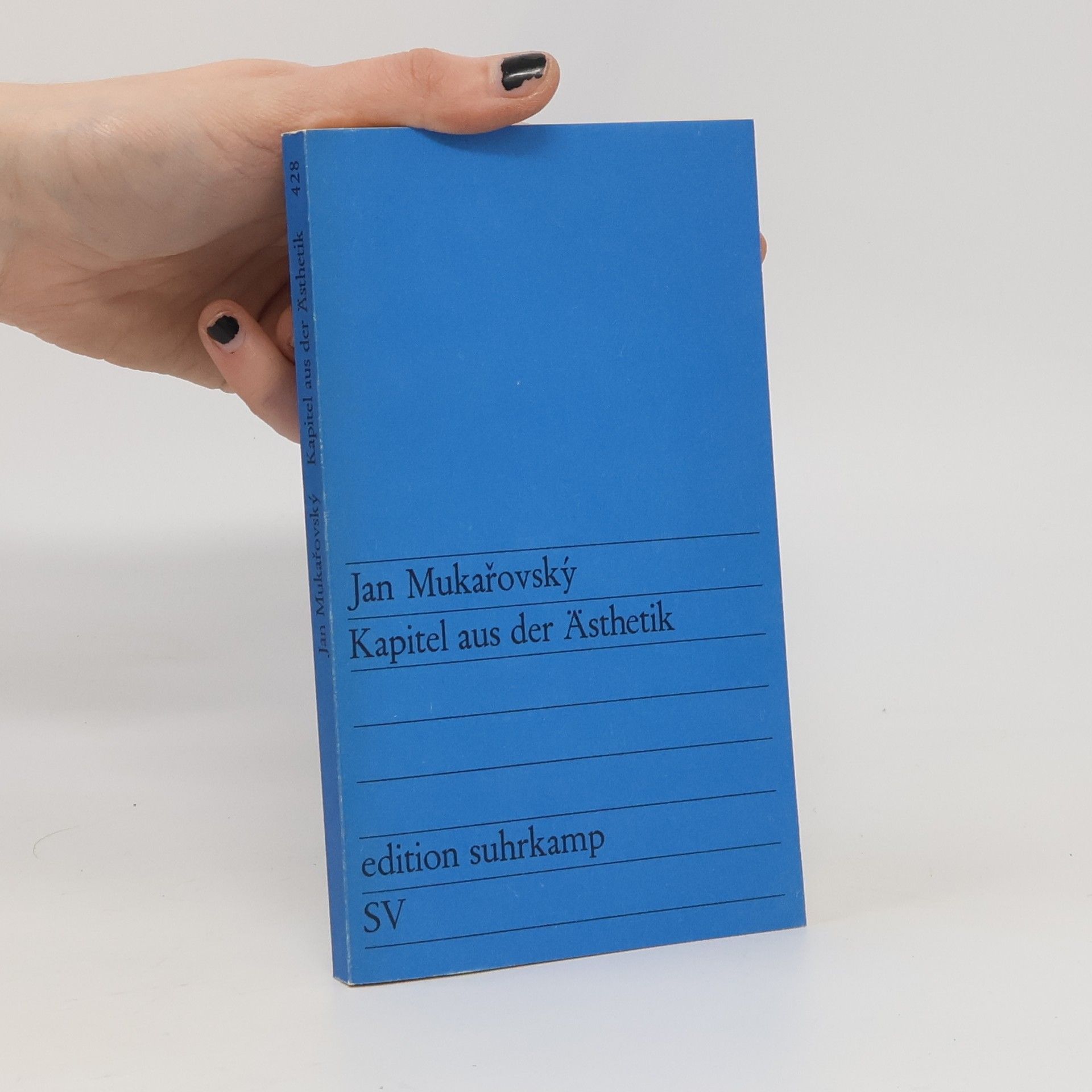 Jan Mukařovský Kapitel aus der Ästhetik