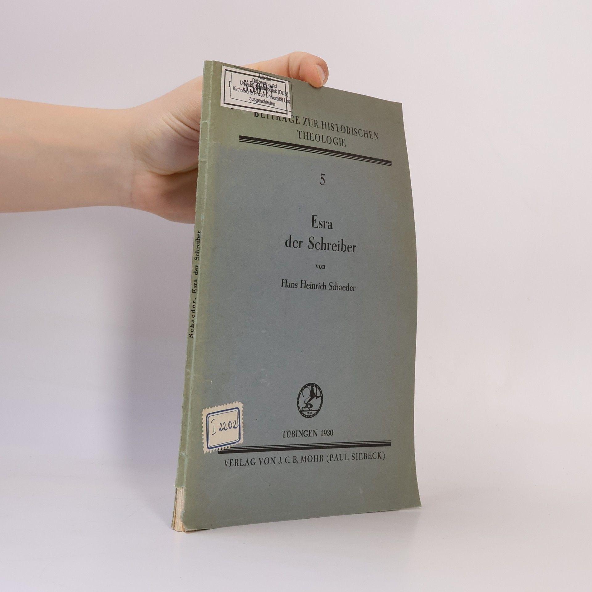 Hans Heinrich Schaeder Esra der Schreiber