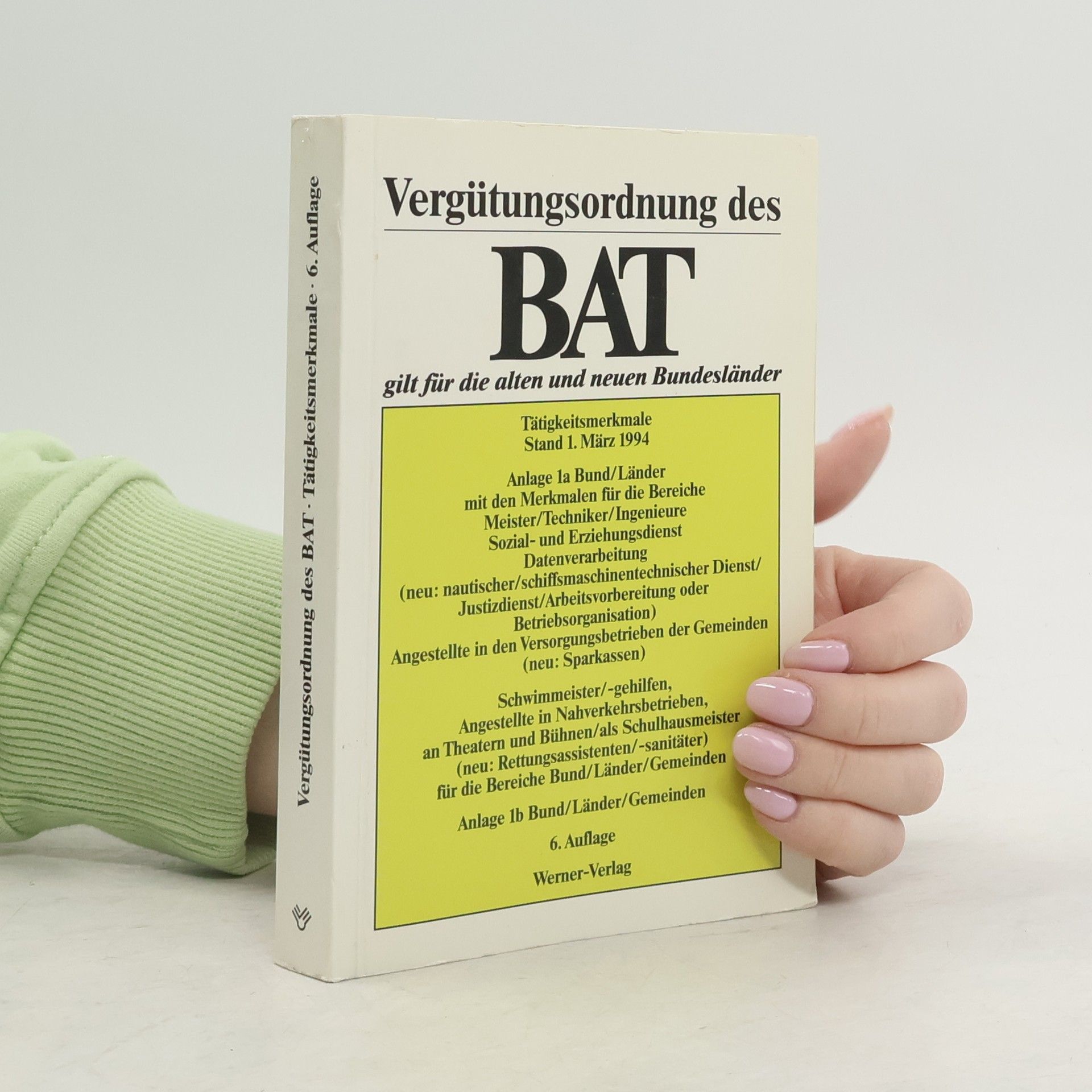 Collectif d'auteurs Vergütungsordnung des BAT