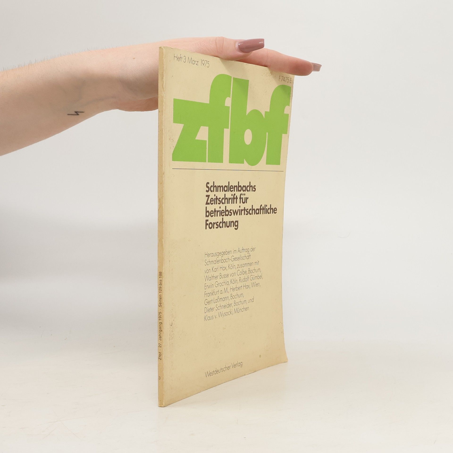 Autorenkollektiv Schmalenbachs Zeitschrift für betriebswirtschaftliche Forschung