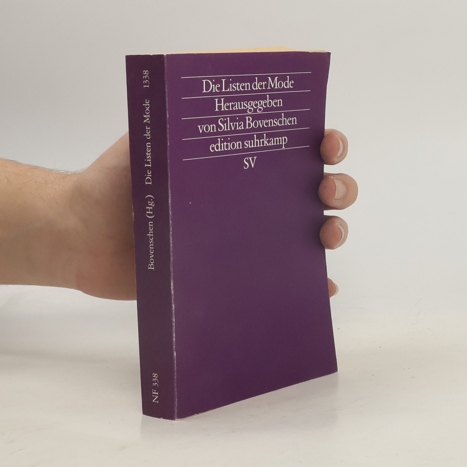Silvia Bovenschen Edition Suhrkamp 338: Die Listen der Mode