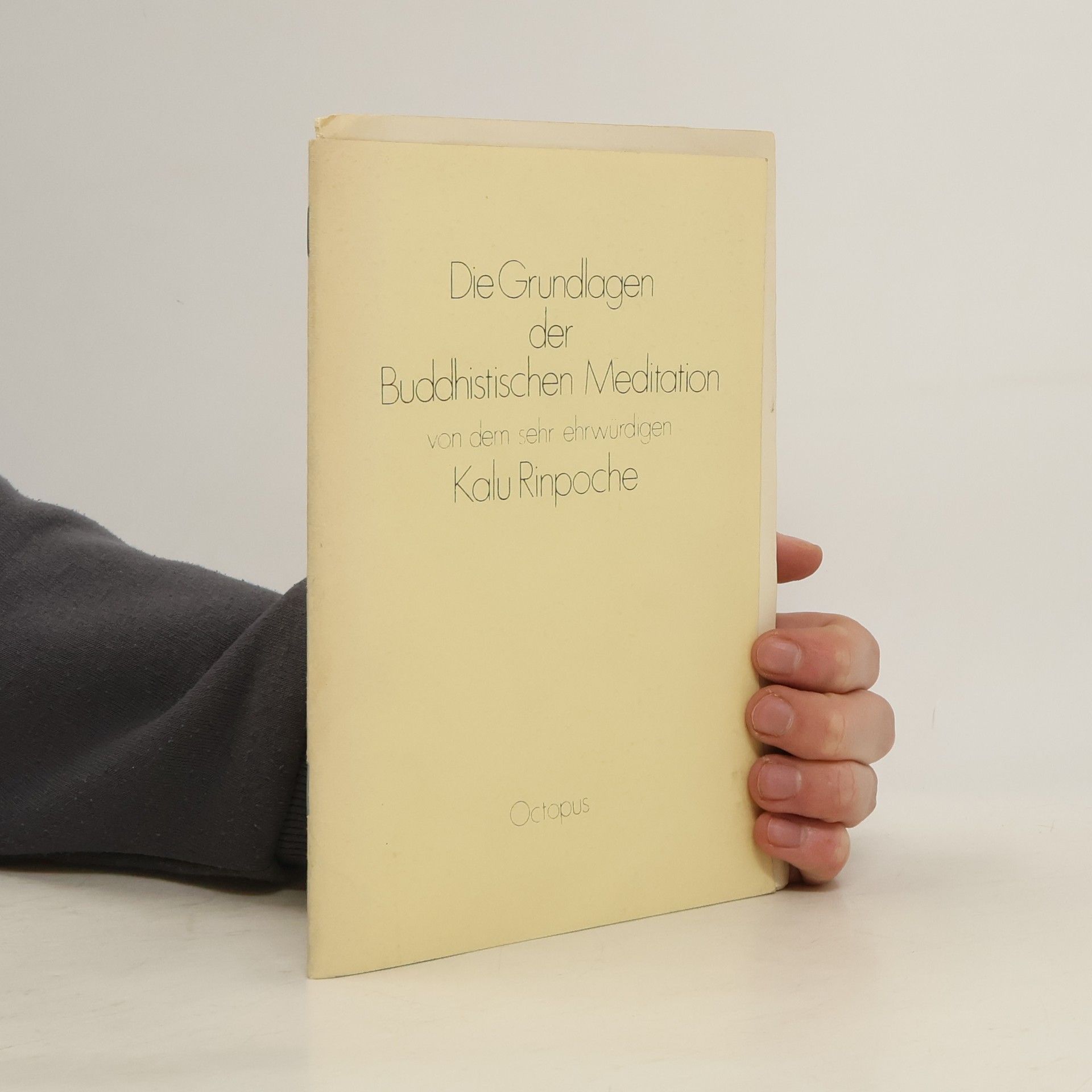 Kalu Rinpočhe Die Grundlagen der Buddhistischen Meditation