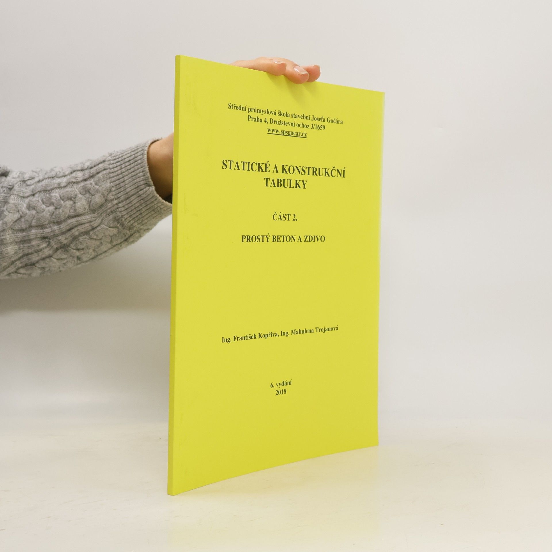 Statické konstrukční tabulky 2