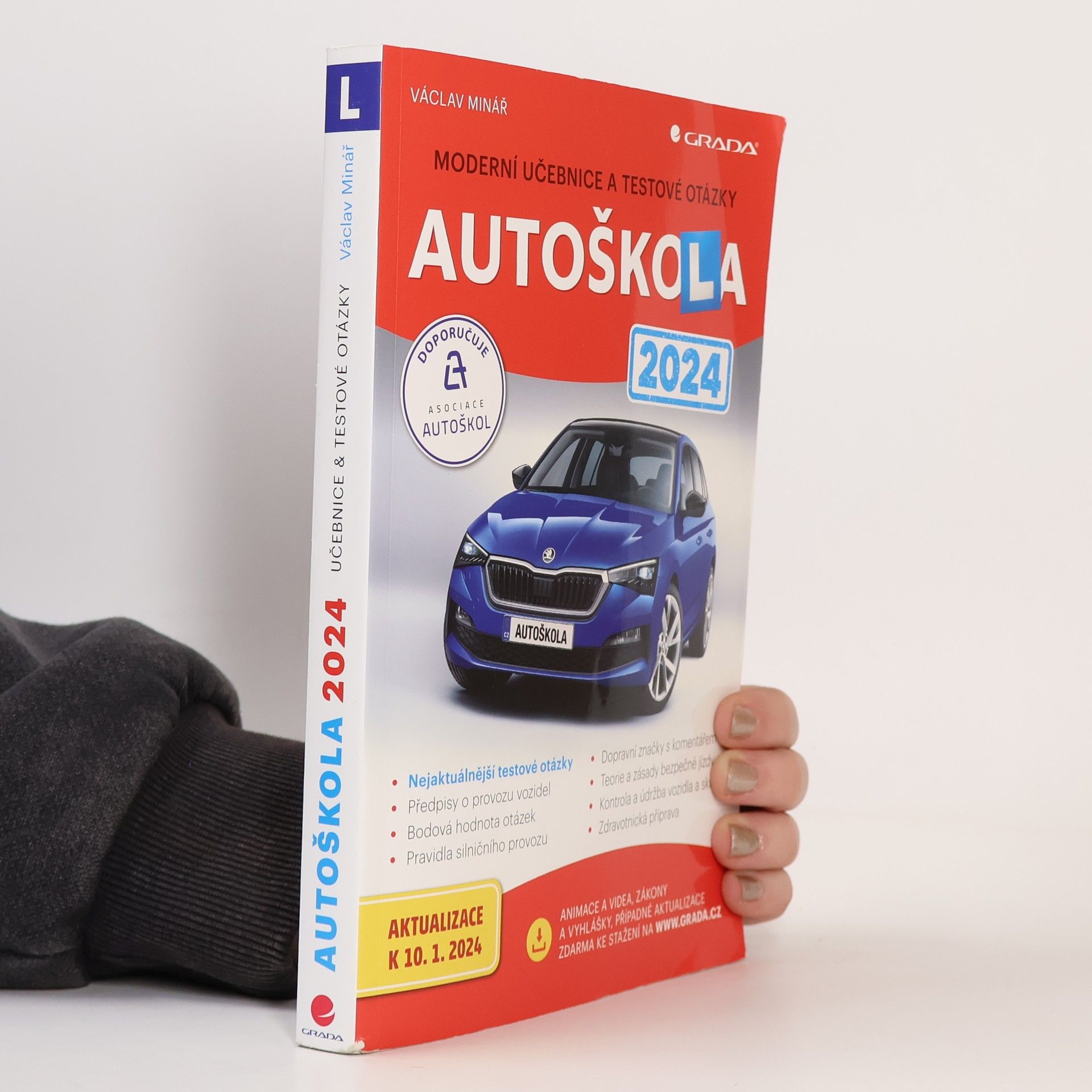 Václav Minář Autoškola 2024. Moderní učebnice a testové otázky