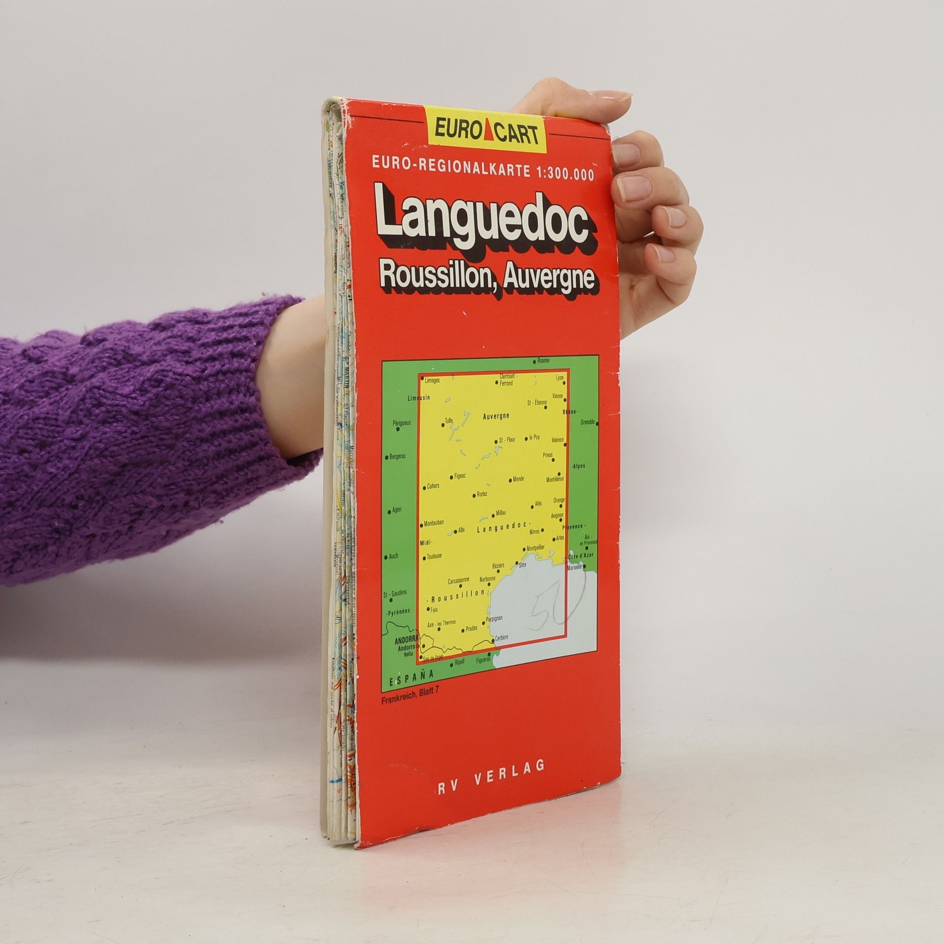 Collectif d'auteurs RV Euro-Regionalkarte 1:300 000 Languedoc, Roussillon, Auvergne