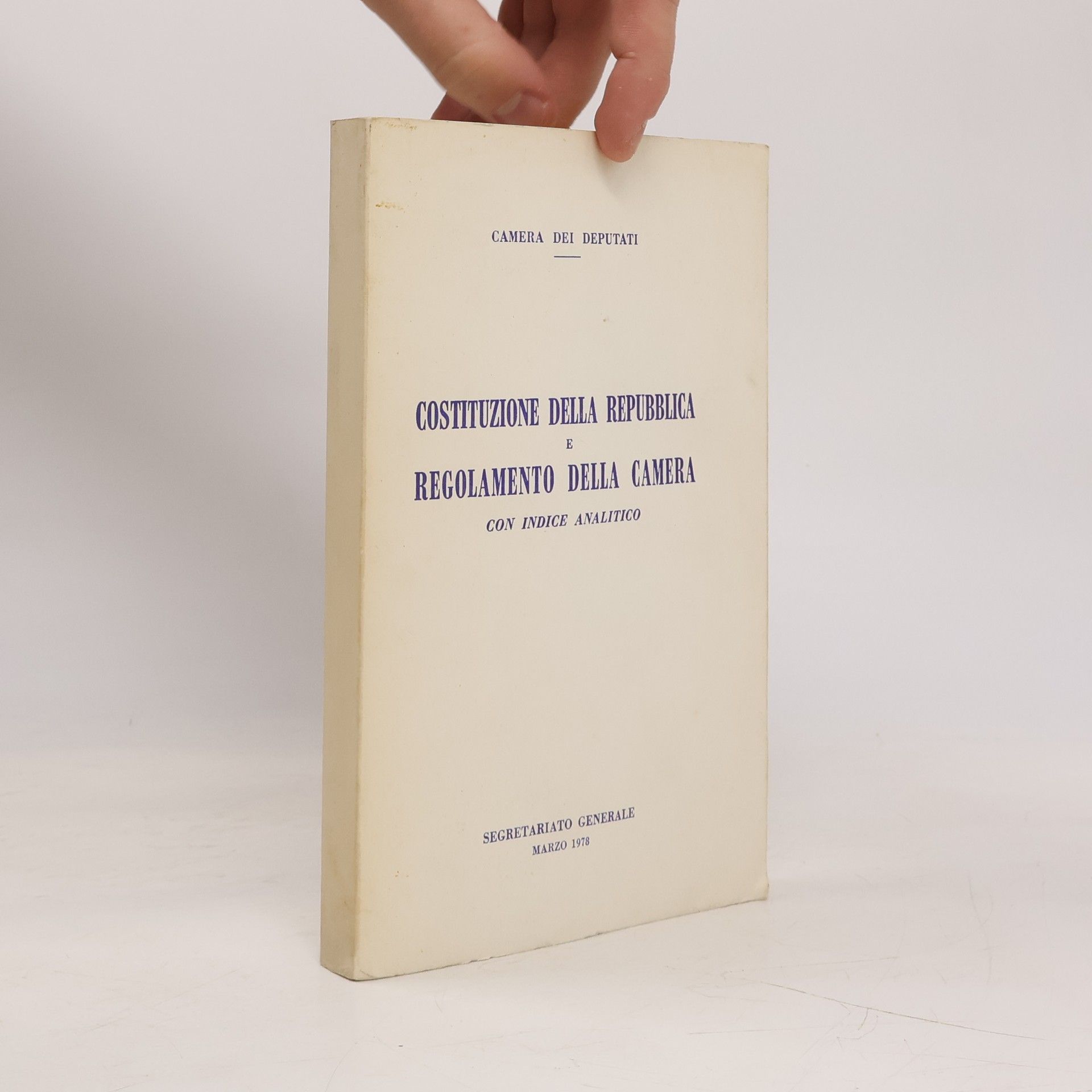 AA.VV. Costituzione della Repubblica e Regolamento della Camera