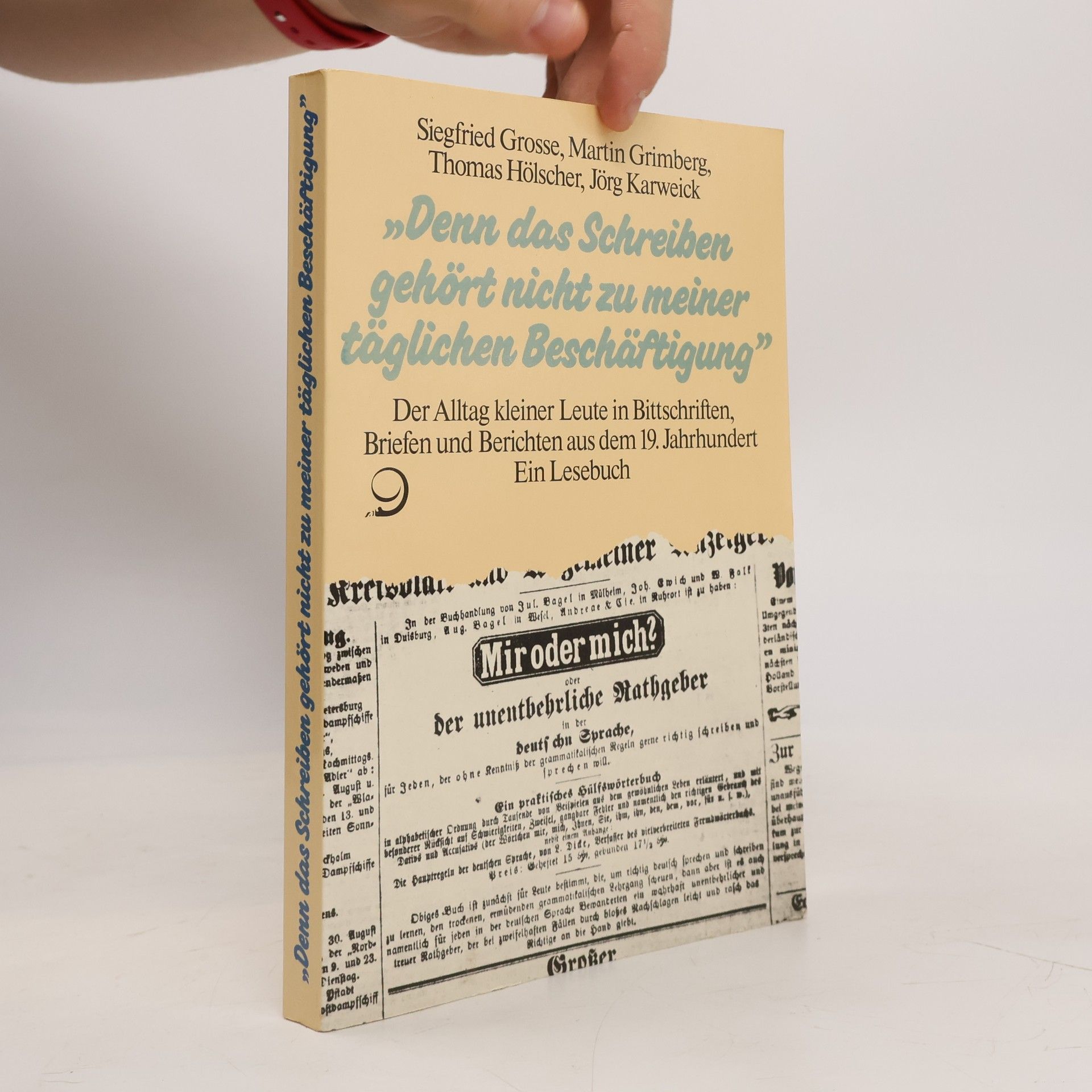 Siegfried Grosse "Denn das Schreiben gehört nicht zu meiner täglichen Beschäftigung"