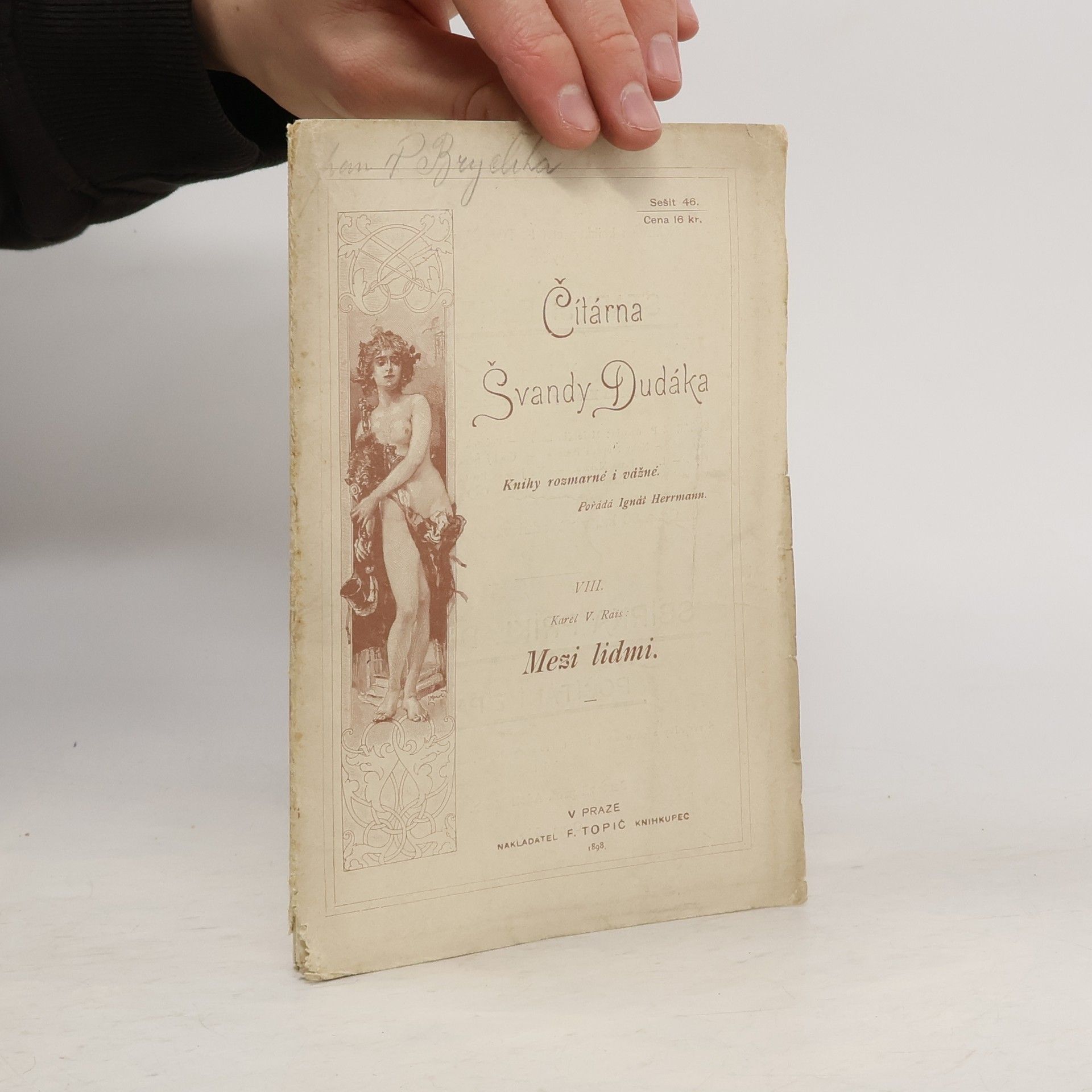 Karel Václav Rais Čítarna Švandy Dudáka VIII. Mezi lidmi