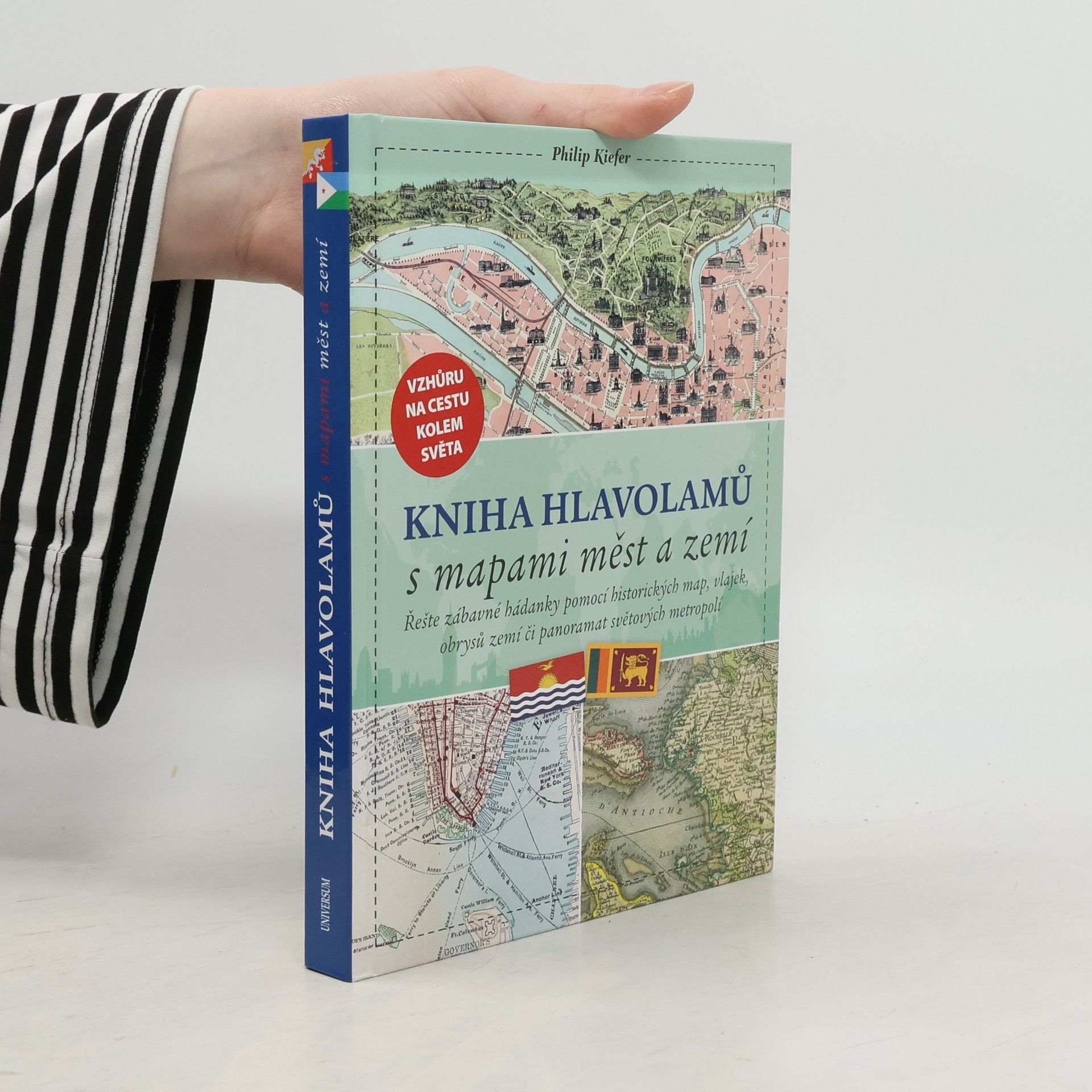 Philip Kiefer Kniha hlavolamů s mapami měst a zemí