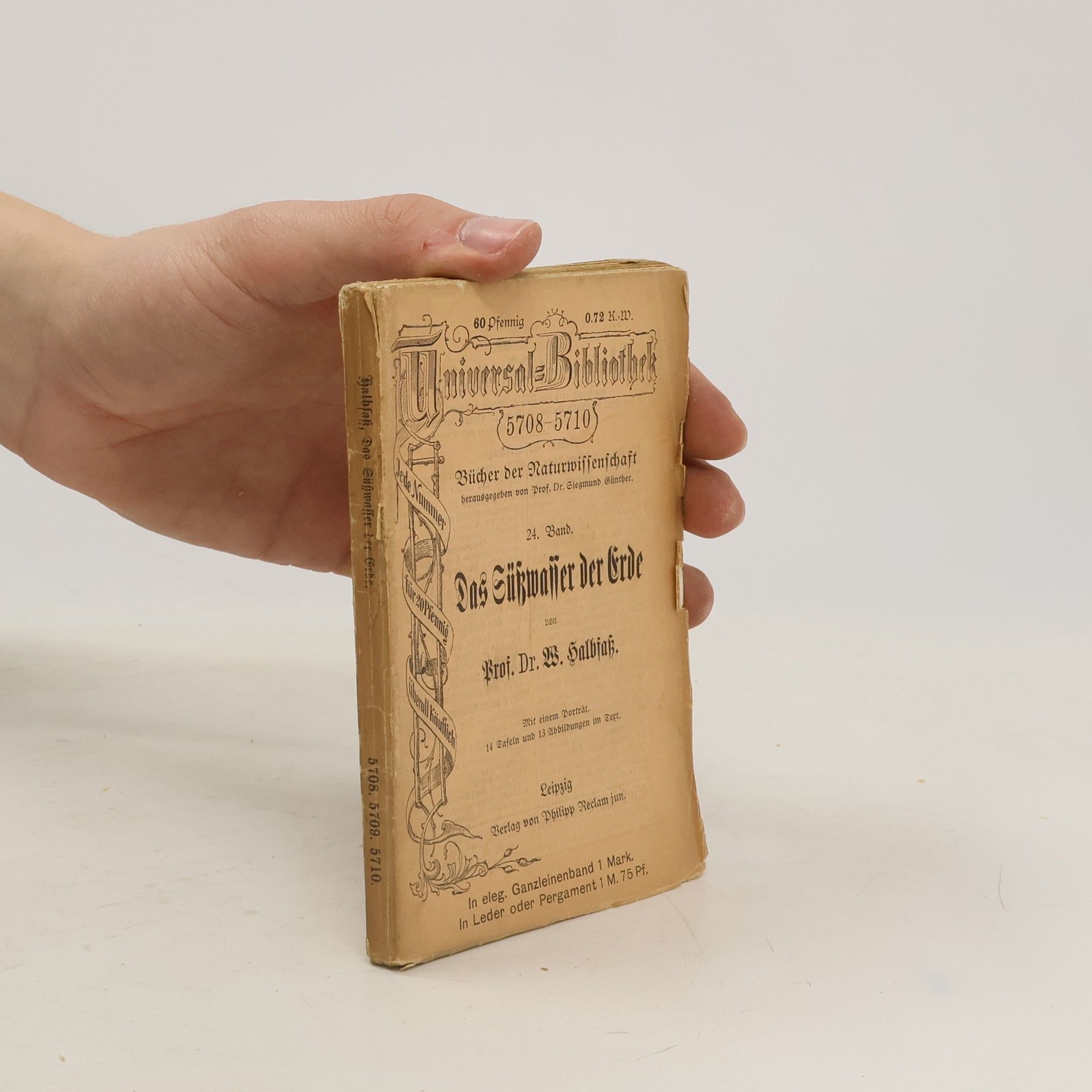 Wilhelm Halbfass Das Süßwasser der Erde