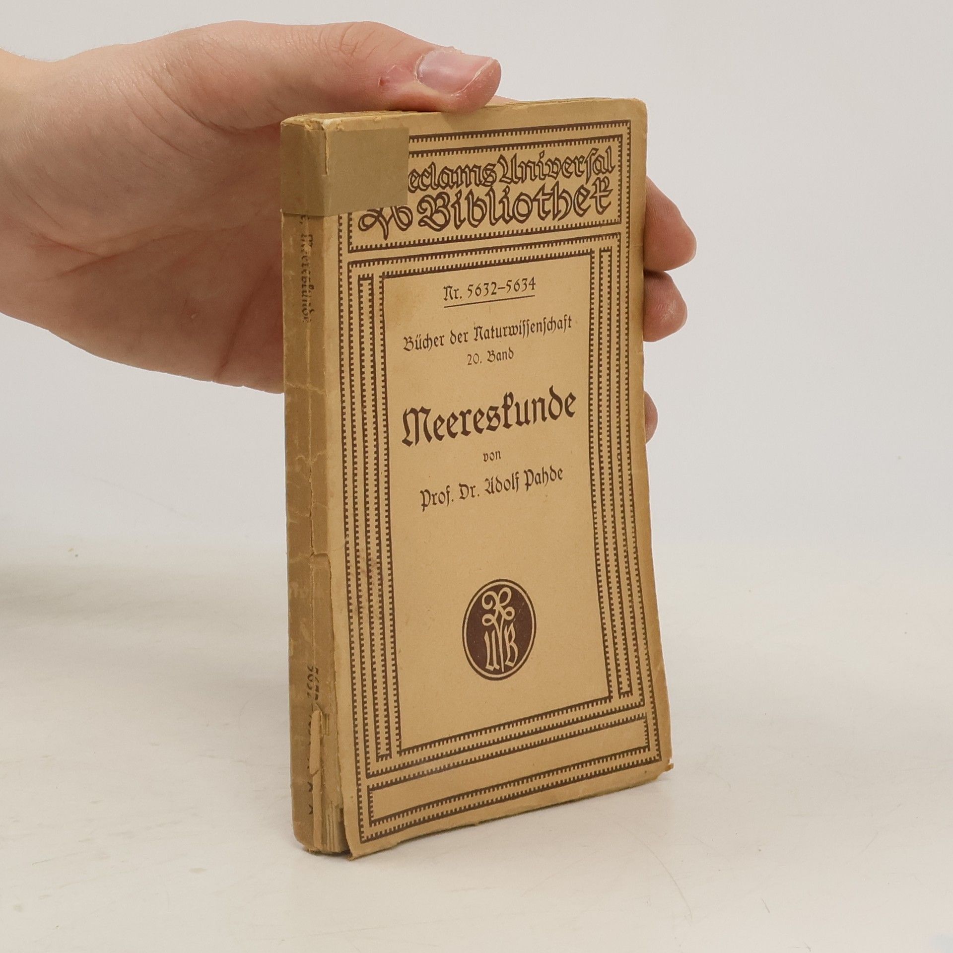 Adolf Pahde Bücher der Naturwissenschaft. Meereskunde