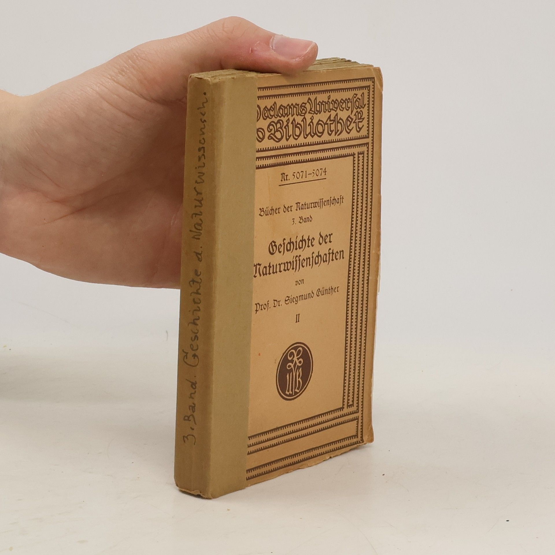 Geschichte der Naturwissenschaften. Zweiter Teil