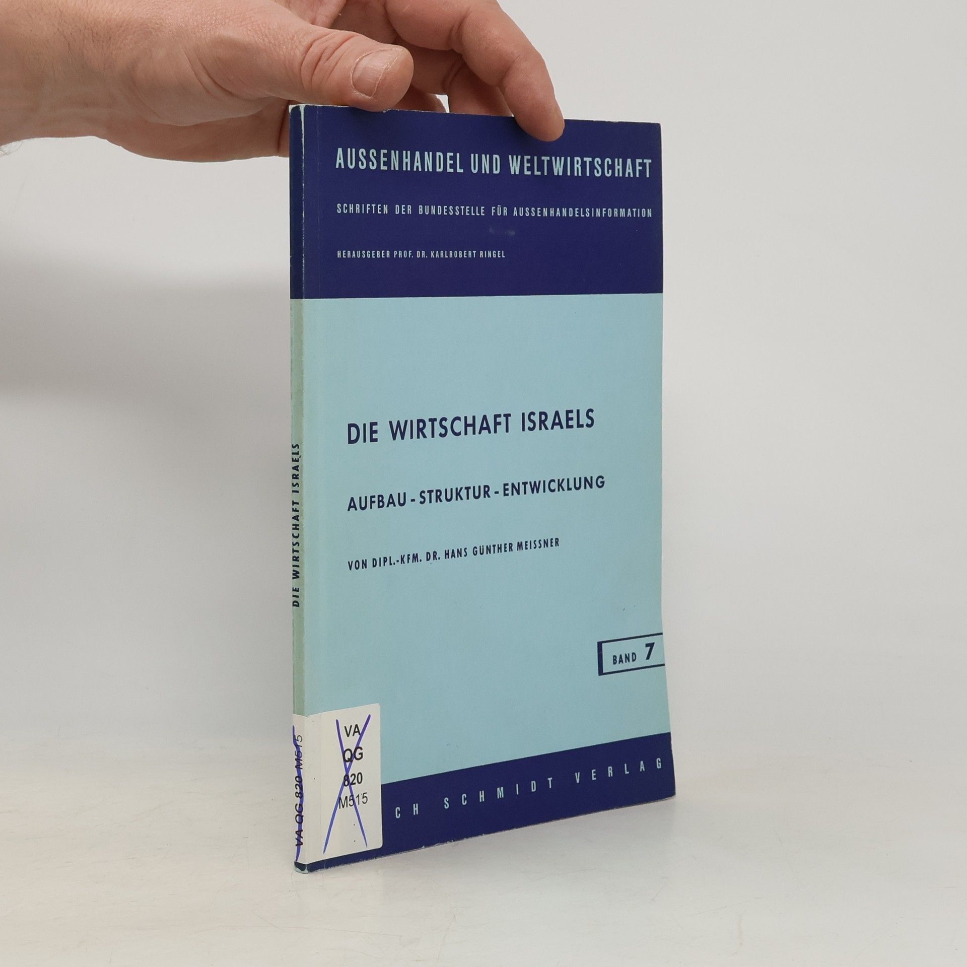 Hans Günther Meissner Die Wirtschaft Israels
