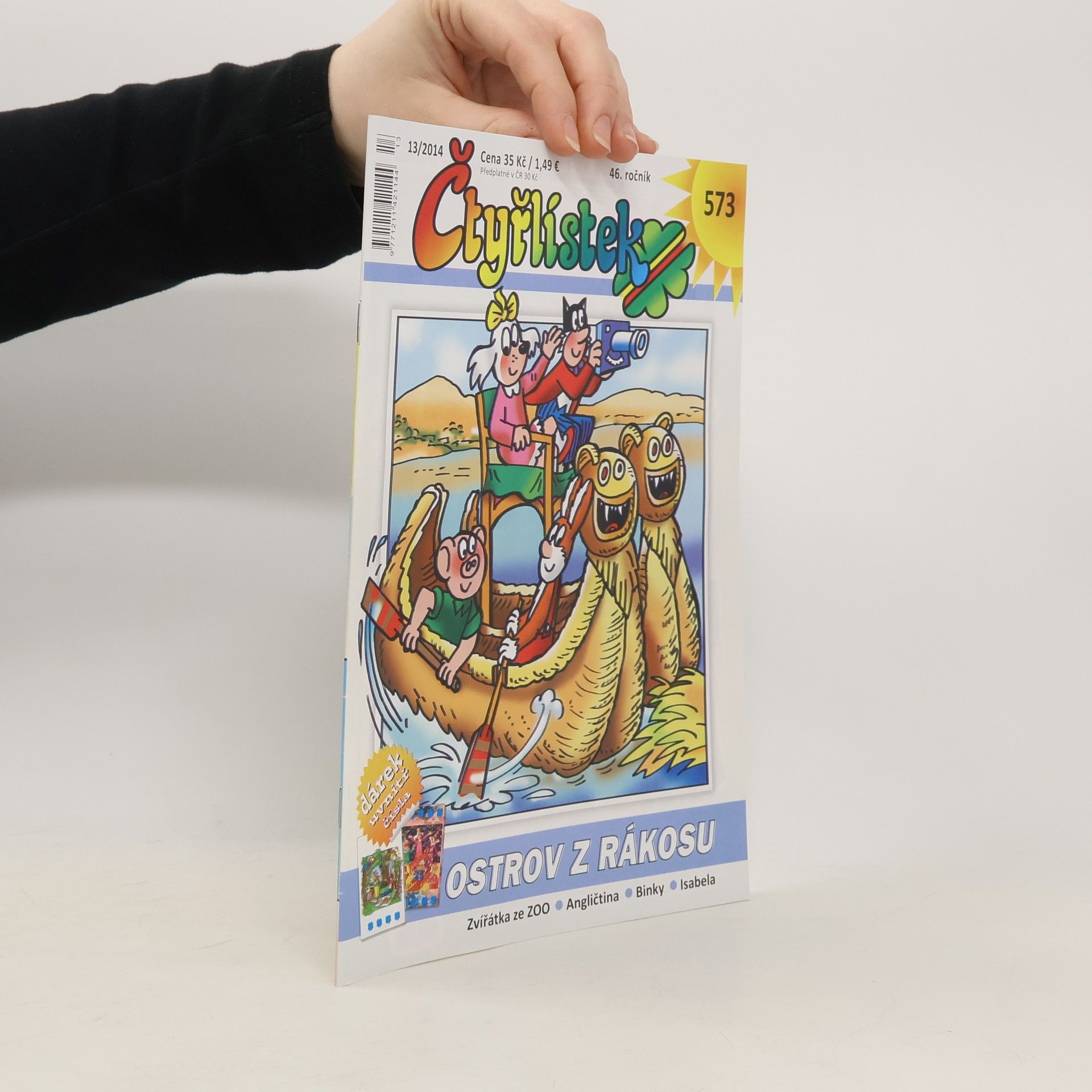 Jaroslav Němeček Čtyřlístek 573, 13/2014. Ostrov z rákosu
