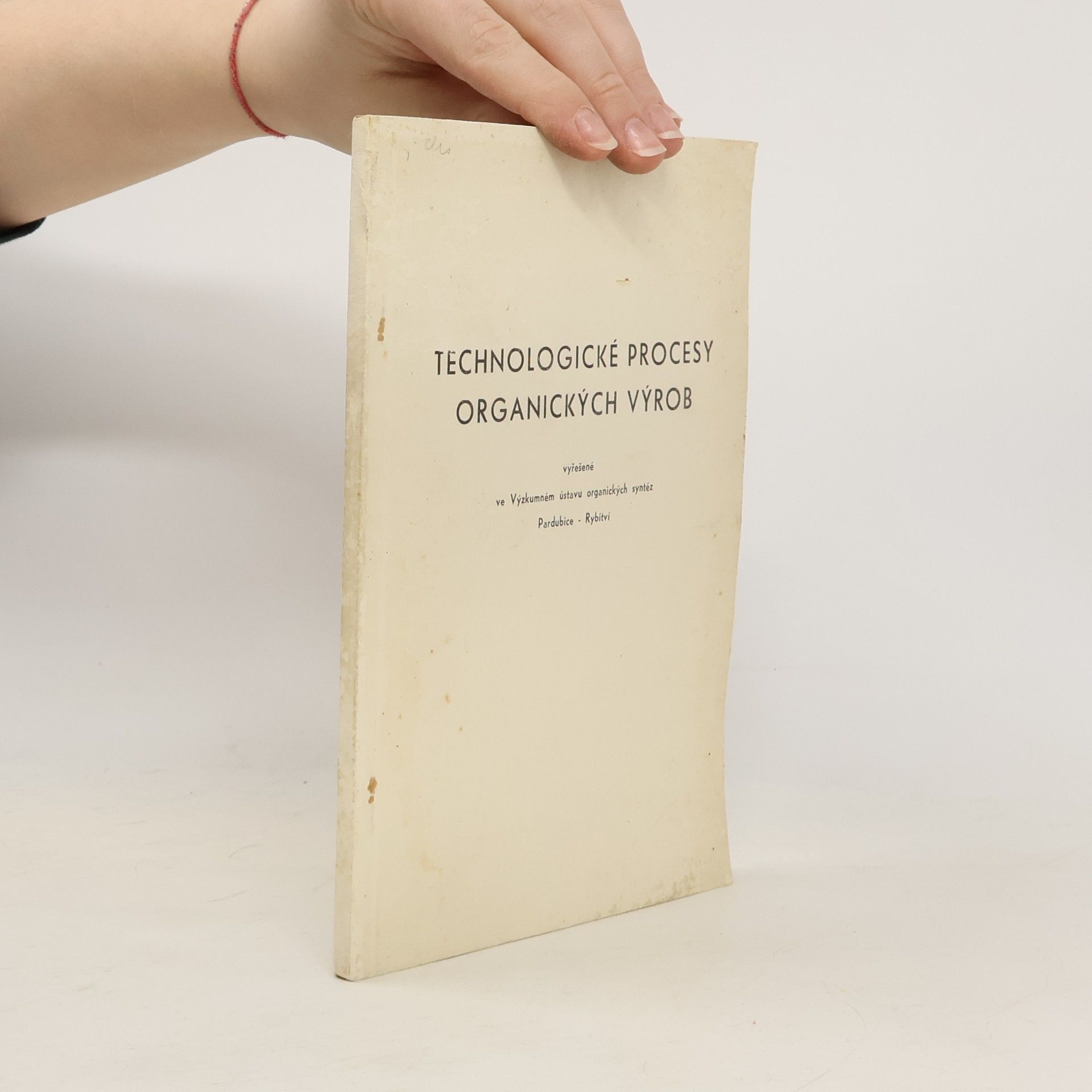 Collectif d'auteurs Technologické procesy organických výrob