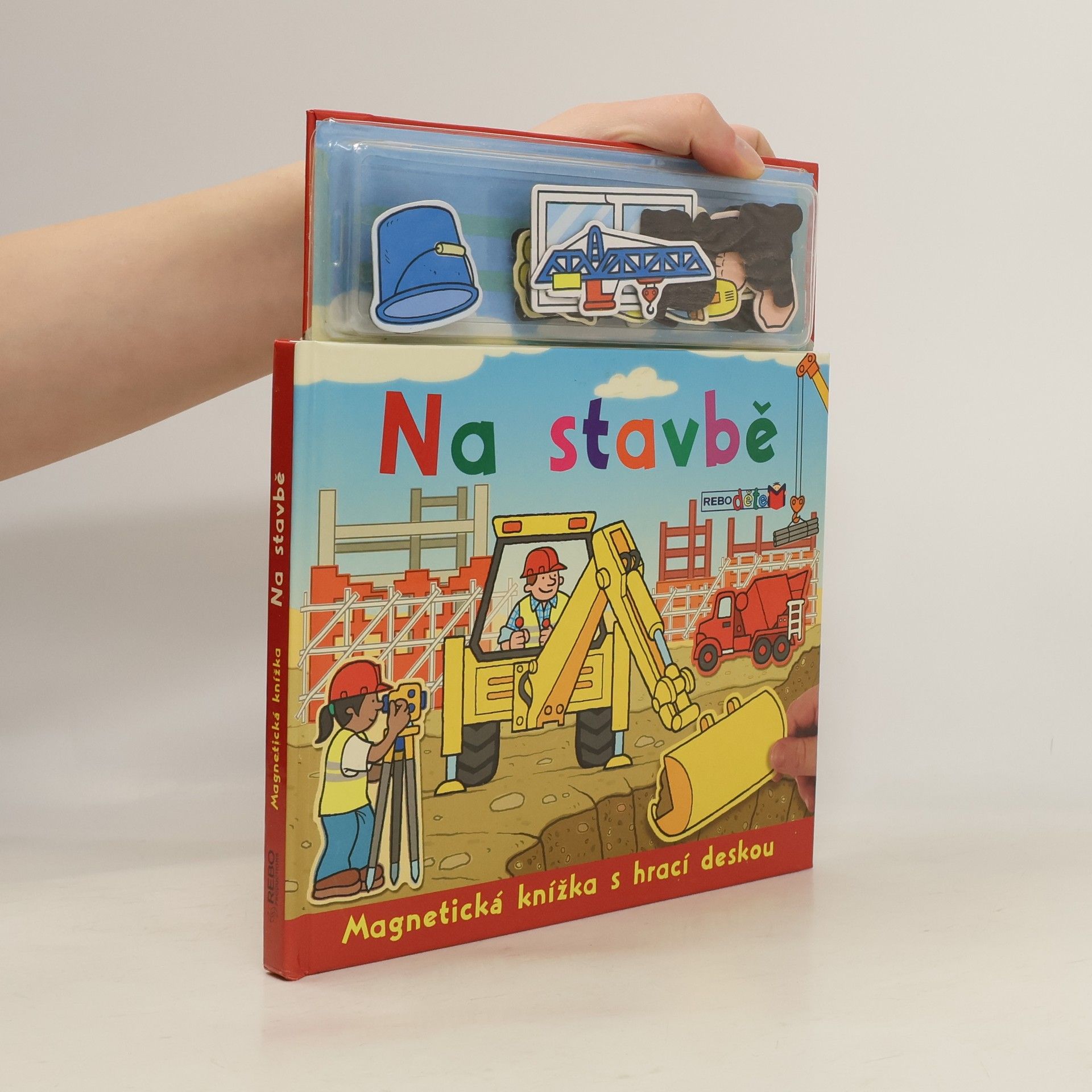 AA.VV. Na stavbě : magnetická knížka s hrací deskou Magnetická knížka - Na stavbě