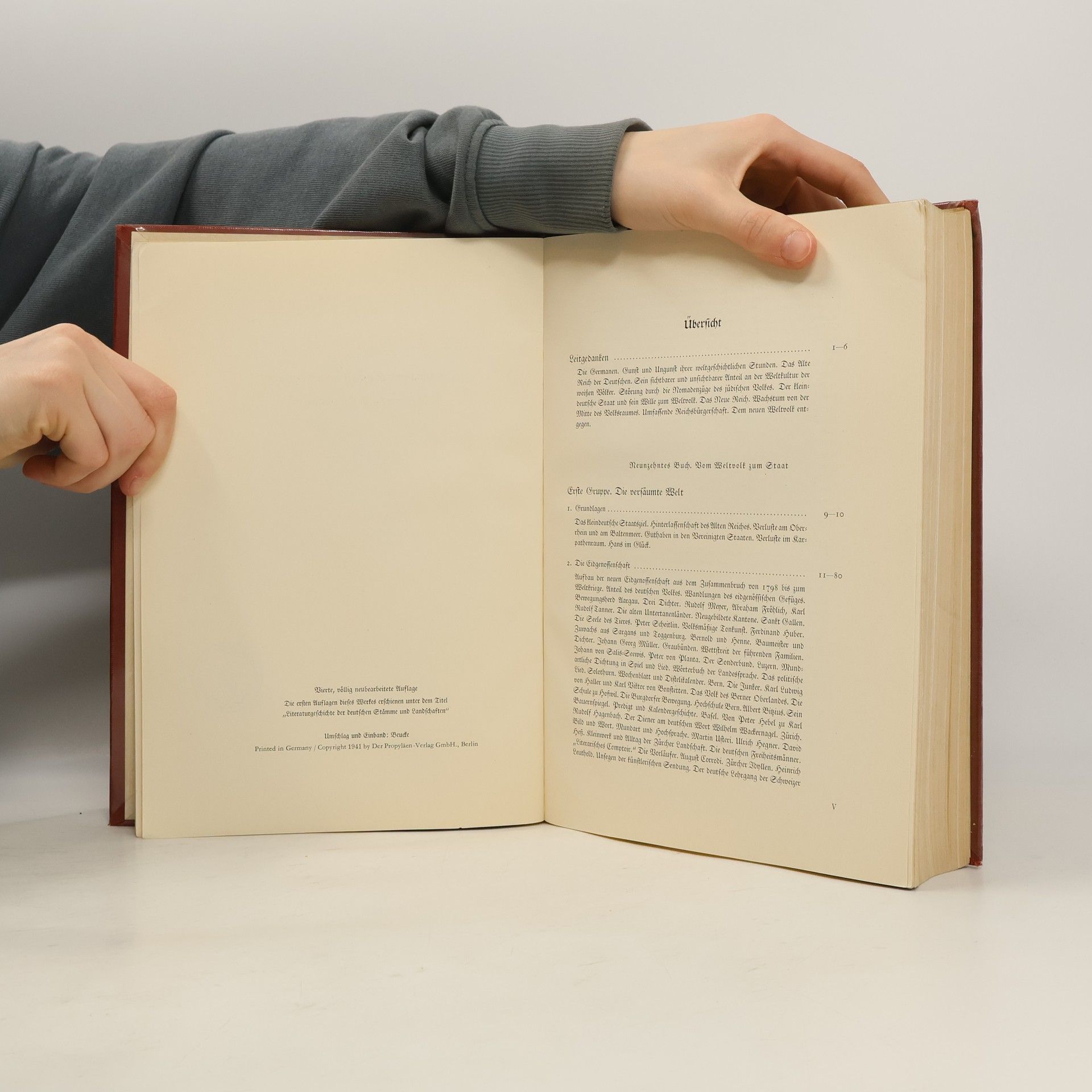 Josef Nadler Literaturgeschichte des Deutschen Volkes. Band 4, Reich (1914-1940)
