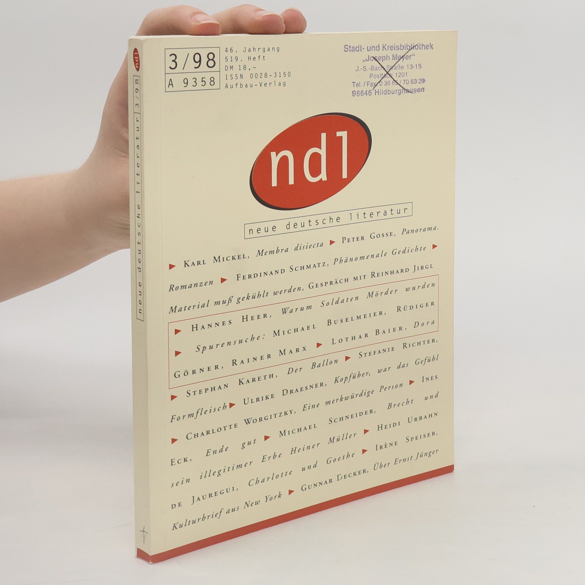 Kolektív autorov Neue deutsche Literatur